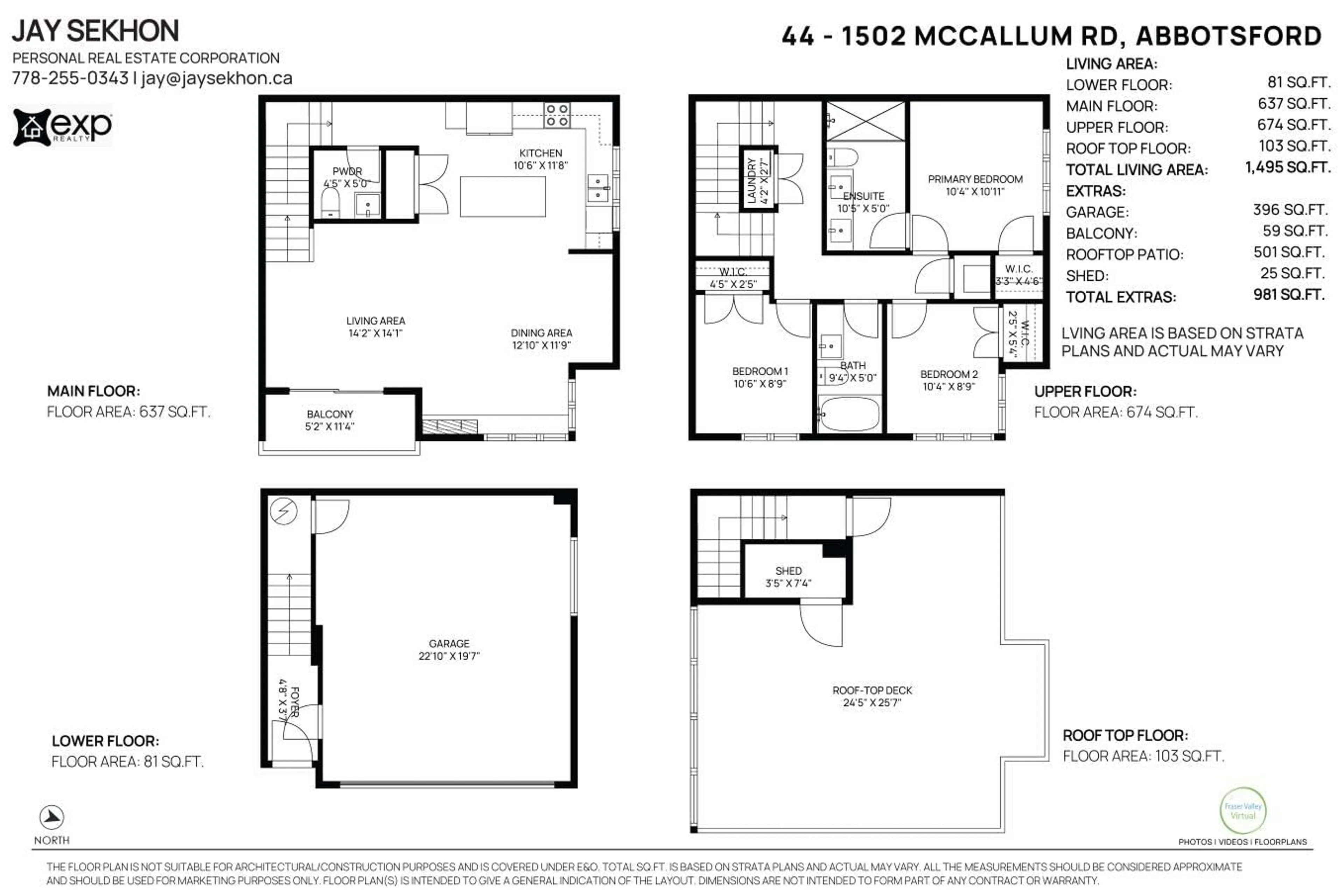 Floor plan for 44 1502 MCCALLUM ROAD, Abbotsford British Columbia V2S0K7