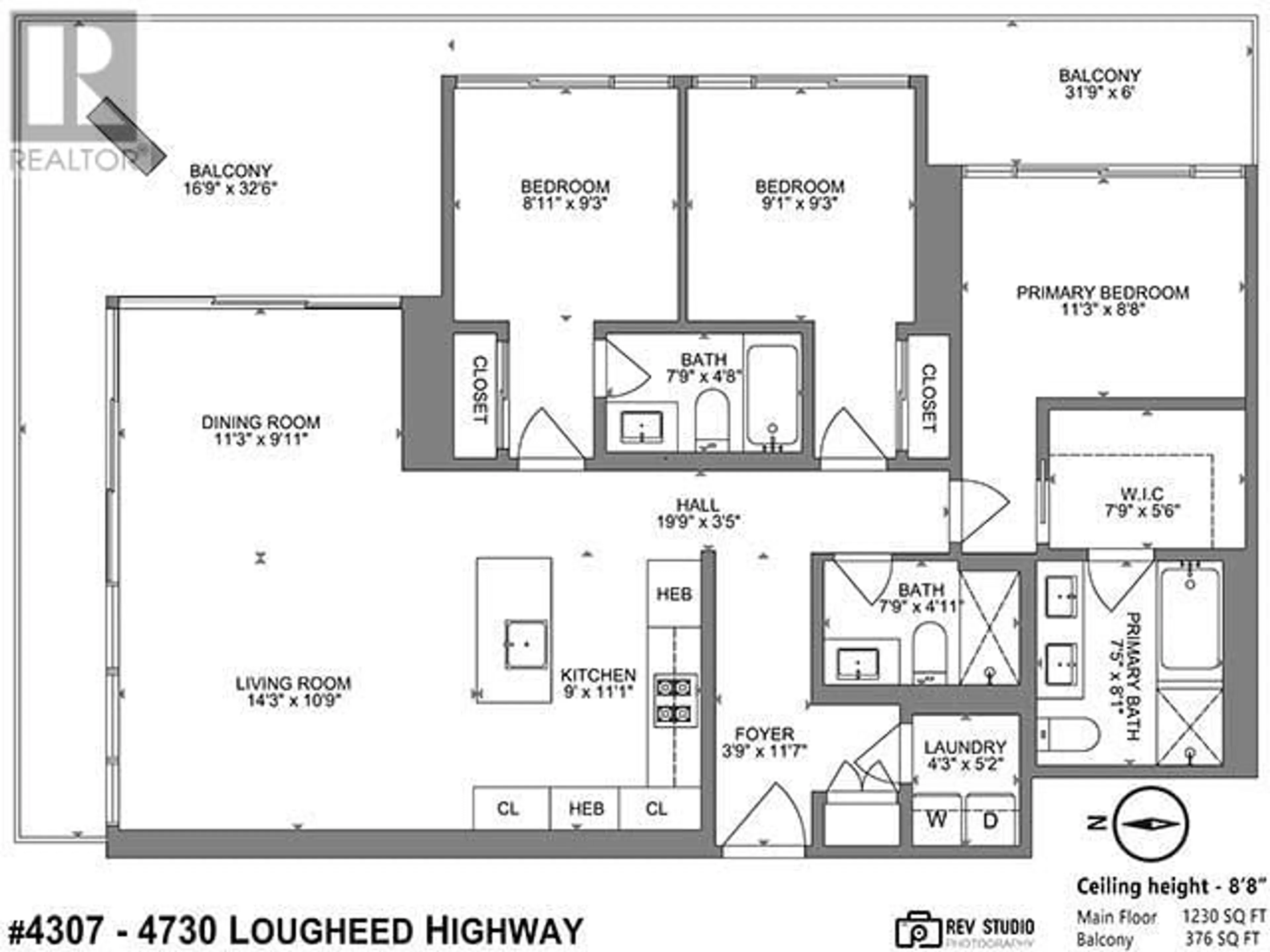 Floor plan for 4307 4730 LOUGHEED HIGHWAY, Burnaby British Columbia V5C0M9