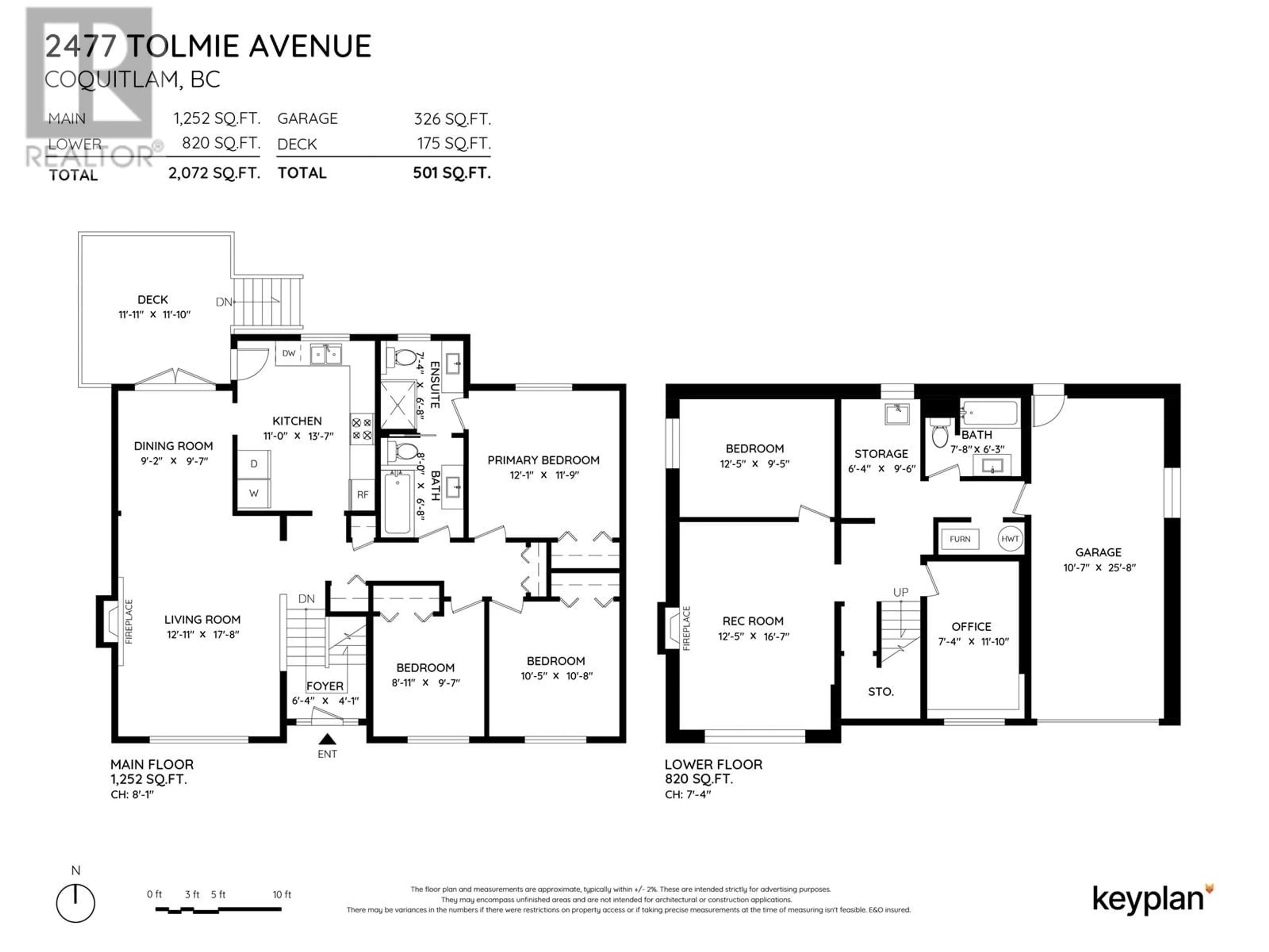 Floor plan for 2477 TOLMIE AVENUE, Coquitlam British Columbia V3K3E6