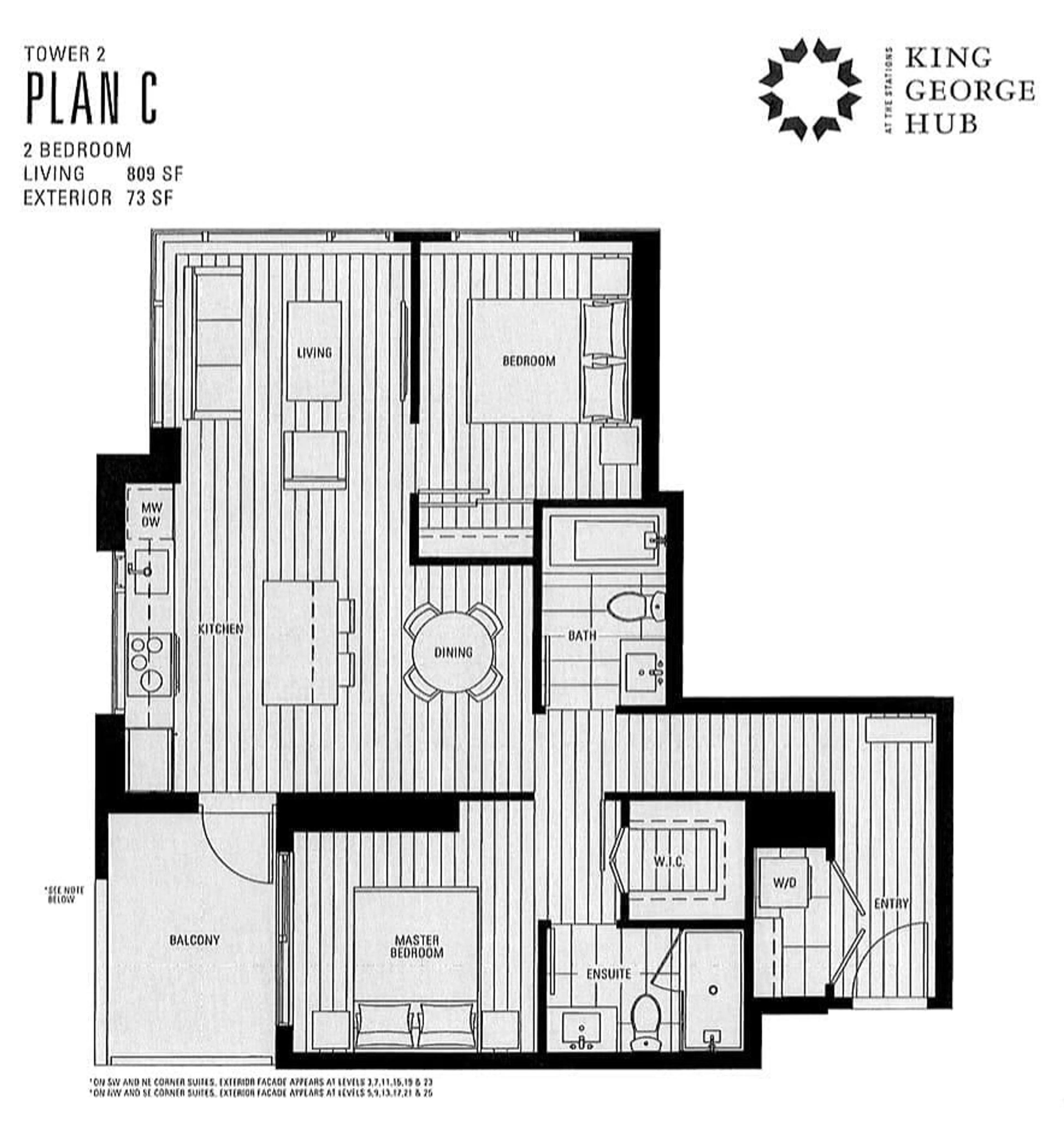 Floor plan for 2309 13655 FRASER HIGHWAY, Surrey British Columbia V3T0P8