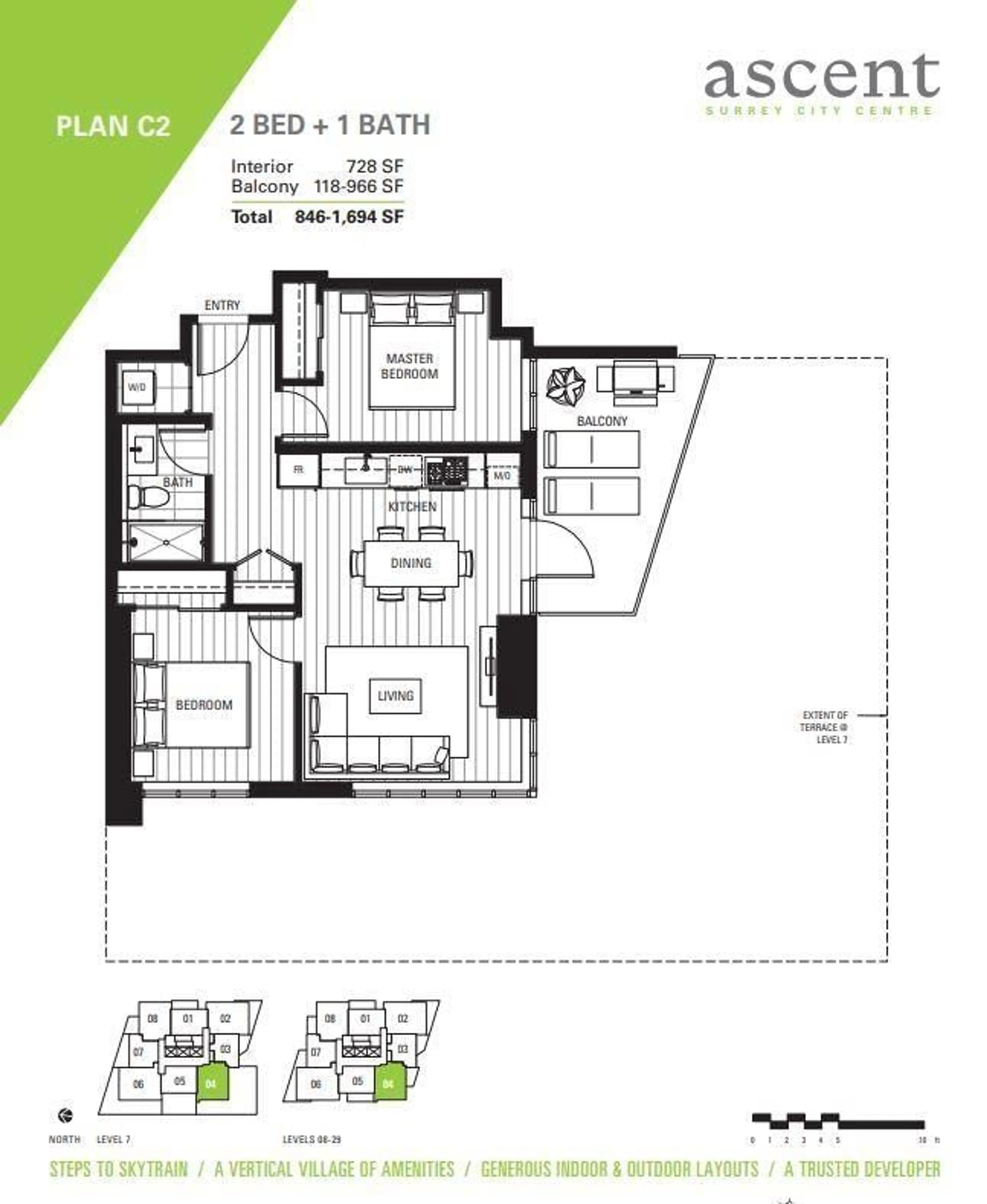 Floor plan for 2304 10428 WHALLEY BOULEVARD, Surrey British Columbia V3T1W6
