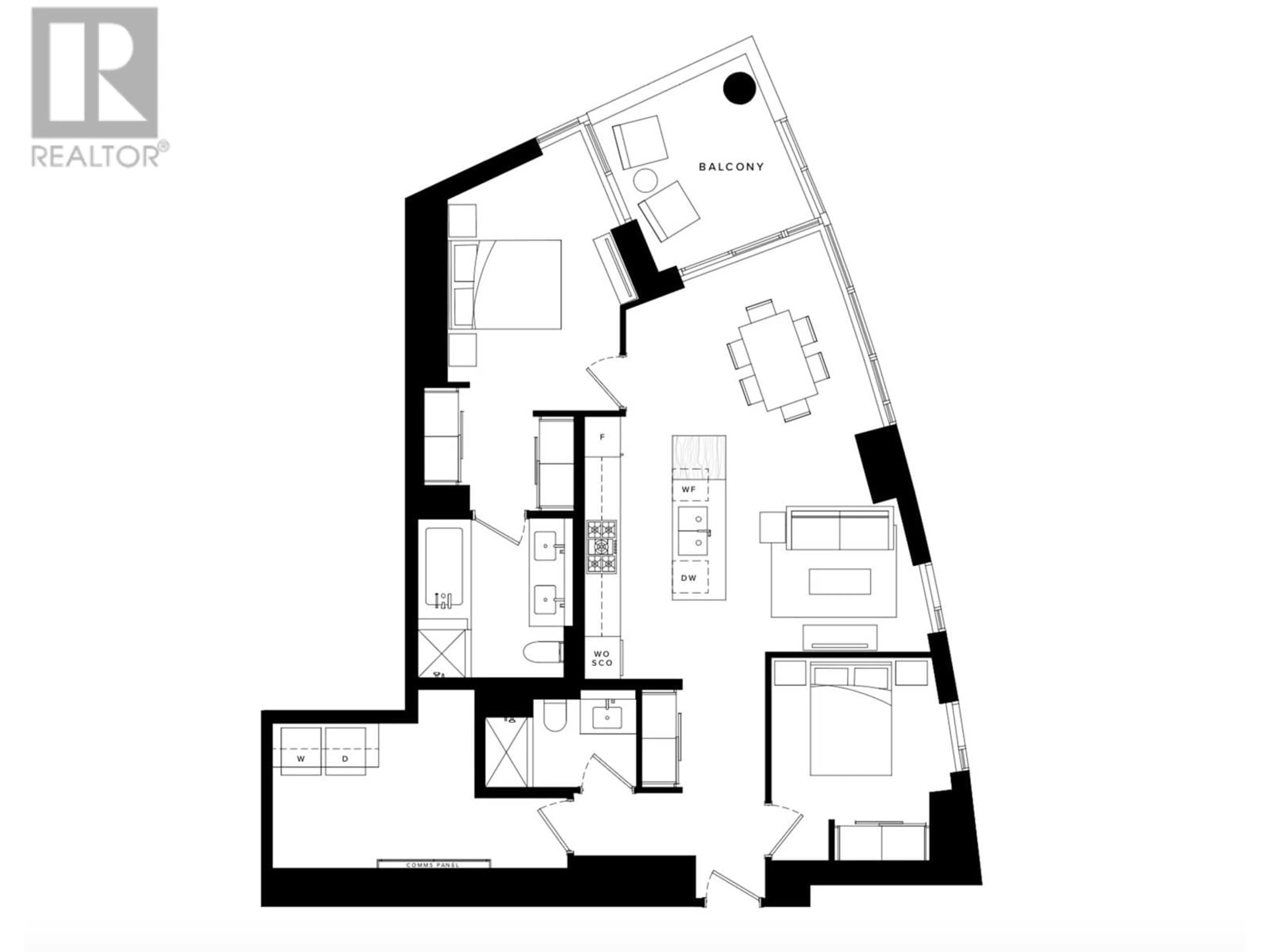 Floor plan for 406 1601 QUEBEC STREET, Vancouver British Columbia V6A0J9