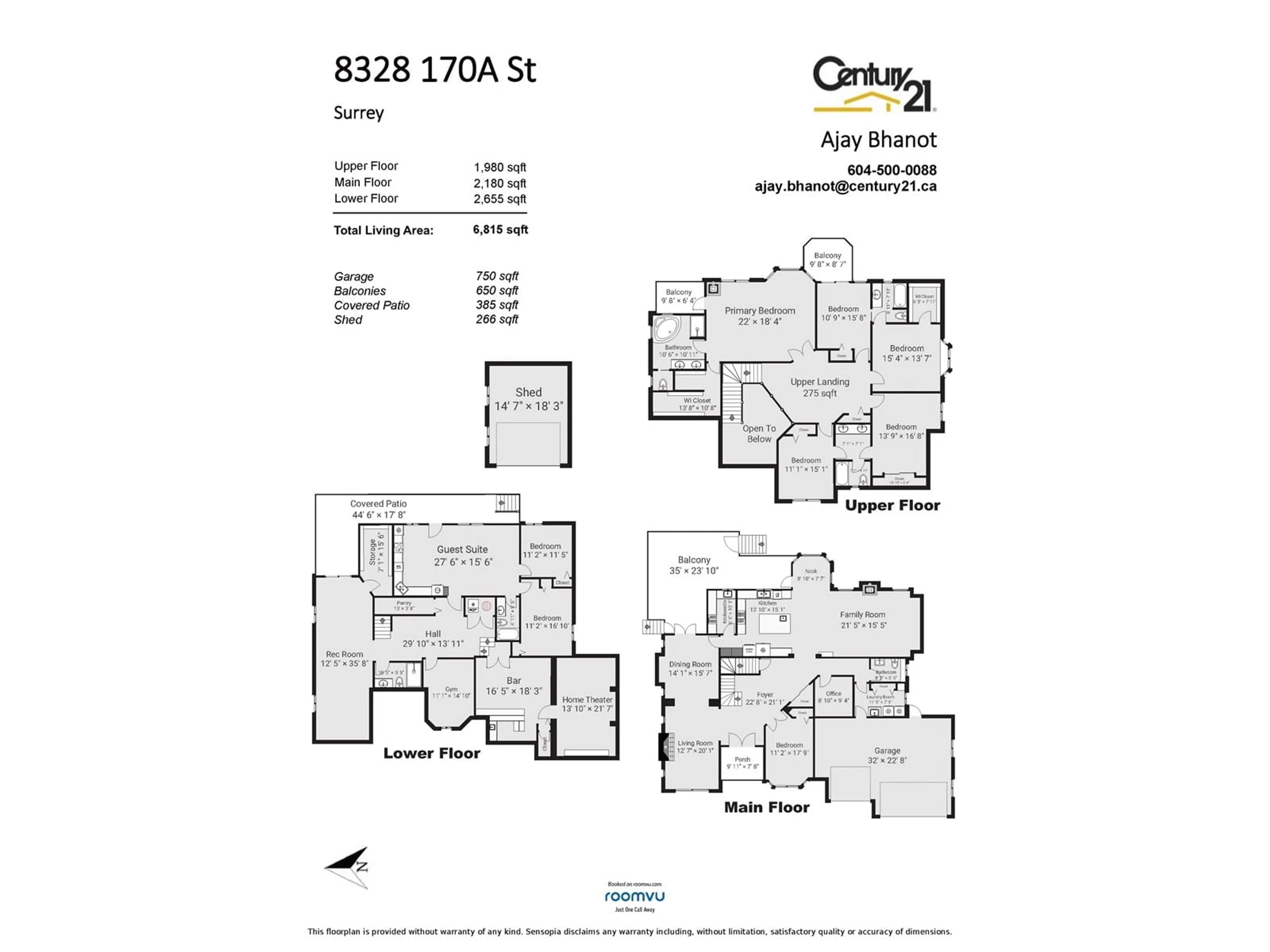 Floor plan for 8328 170A STREET, Surrey British Columbia V4N5J7