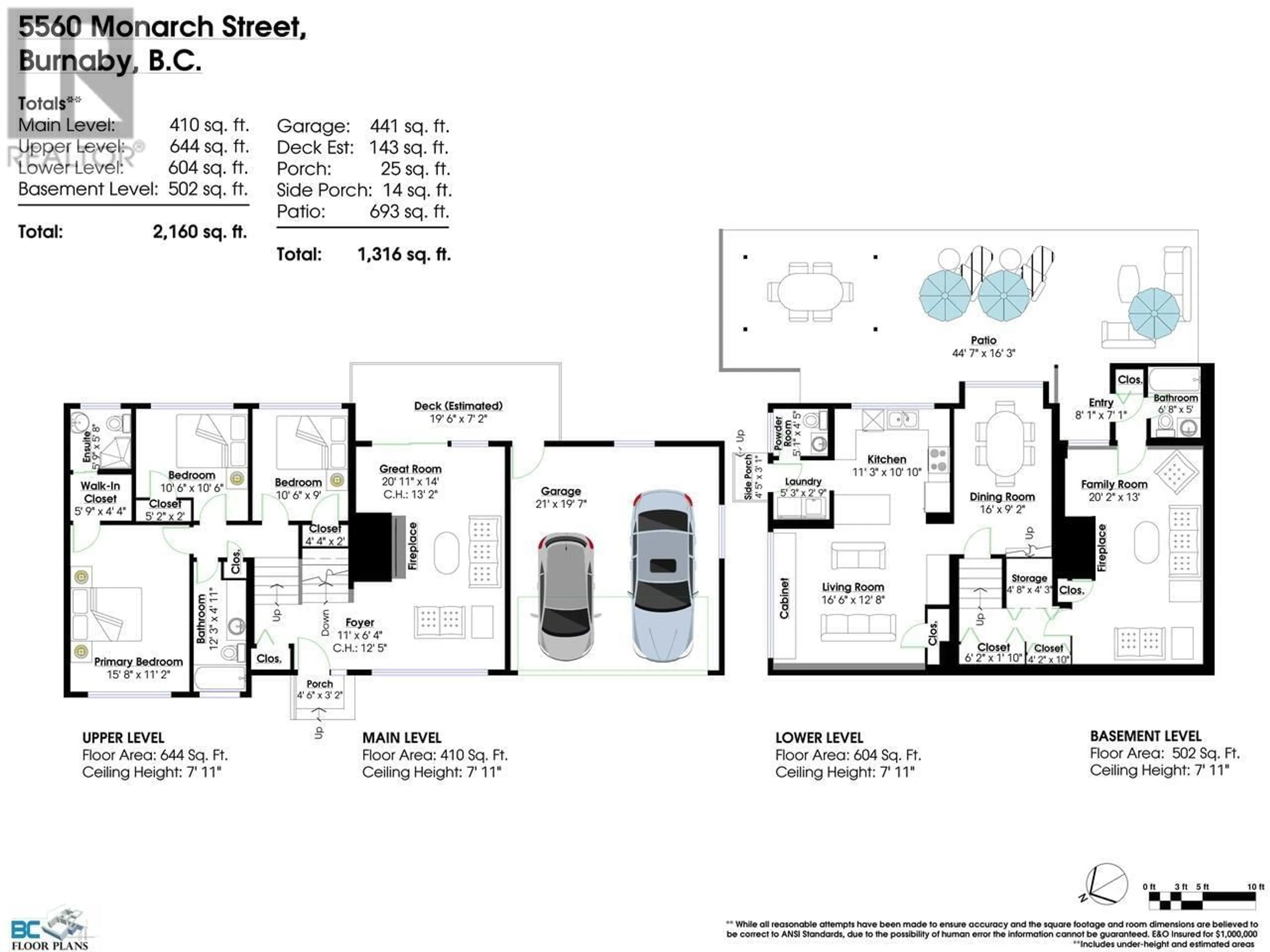 Floor plan for 5560 MONARCH STREET, Burnaby British Columbia V5G2A1