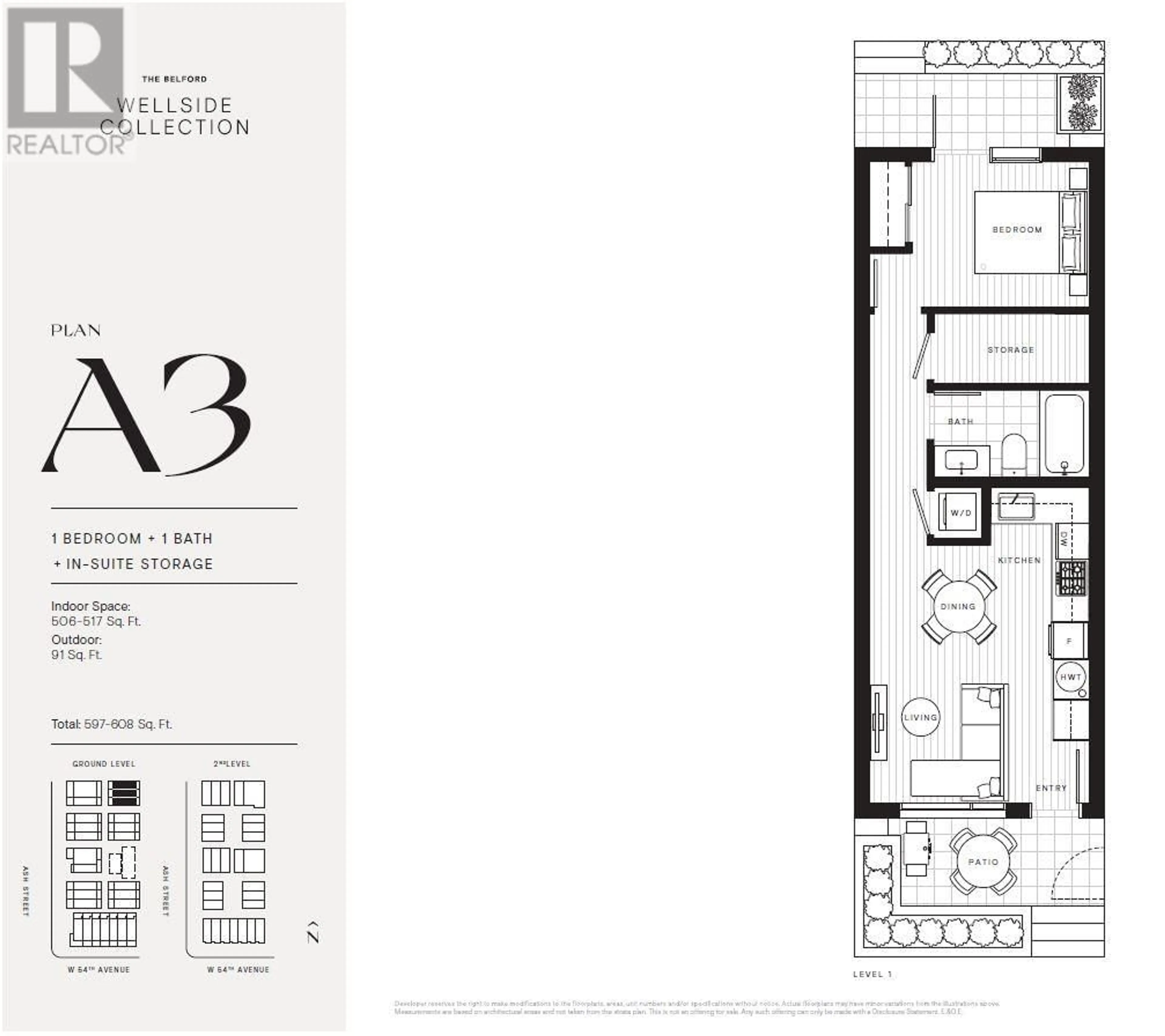 Floor plan for 112 6922 ASH STREET, Vancouver British Columbia V6P0K9