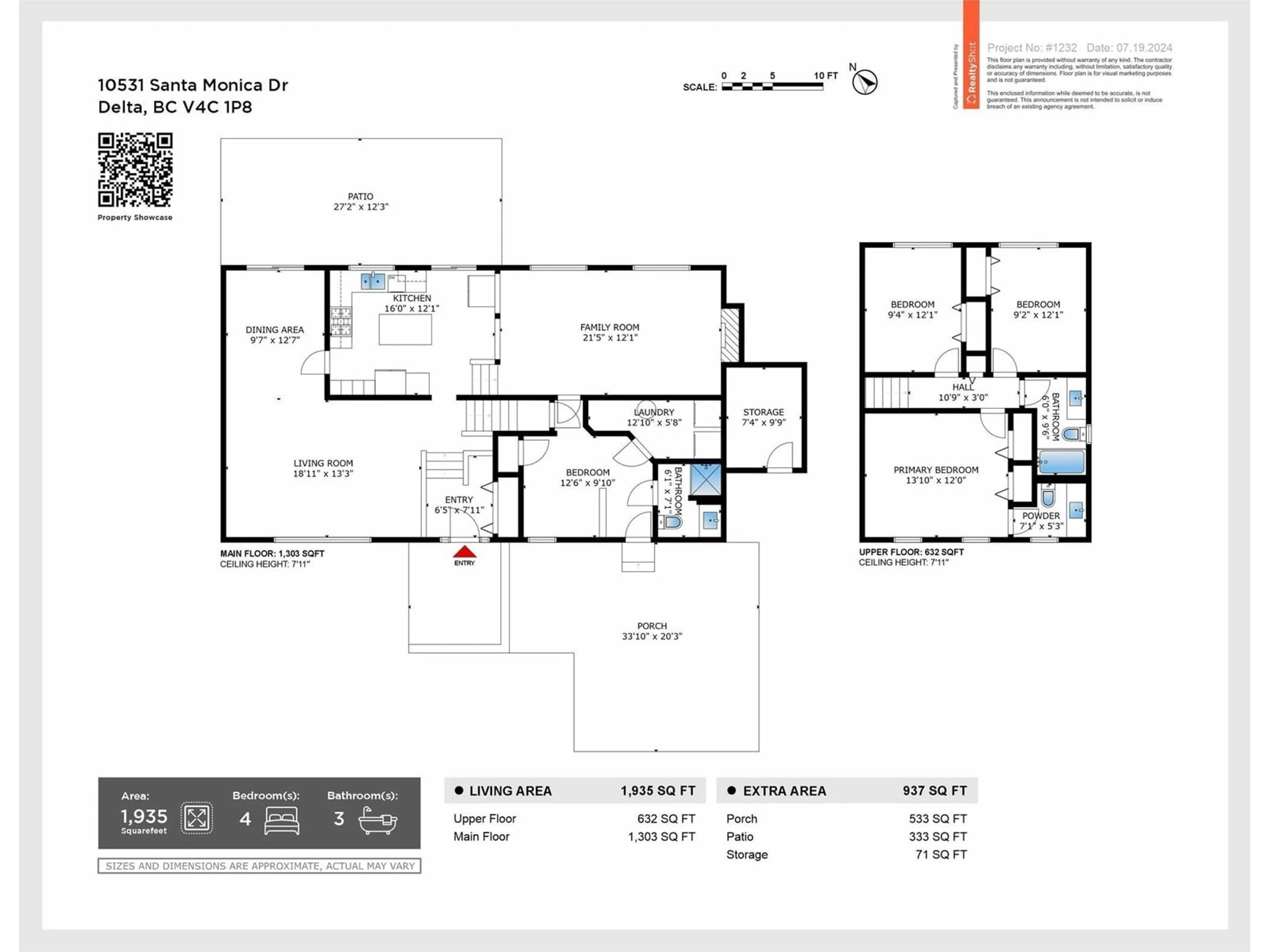 Floor plan for 10531 SANTA MONICA DRIVE, Delta British Columbia V4C1P8