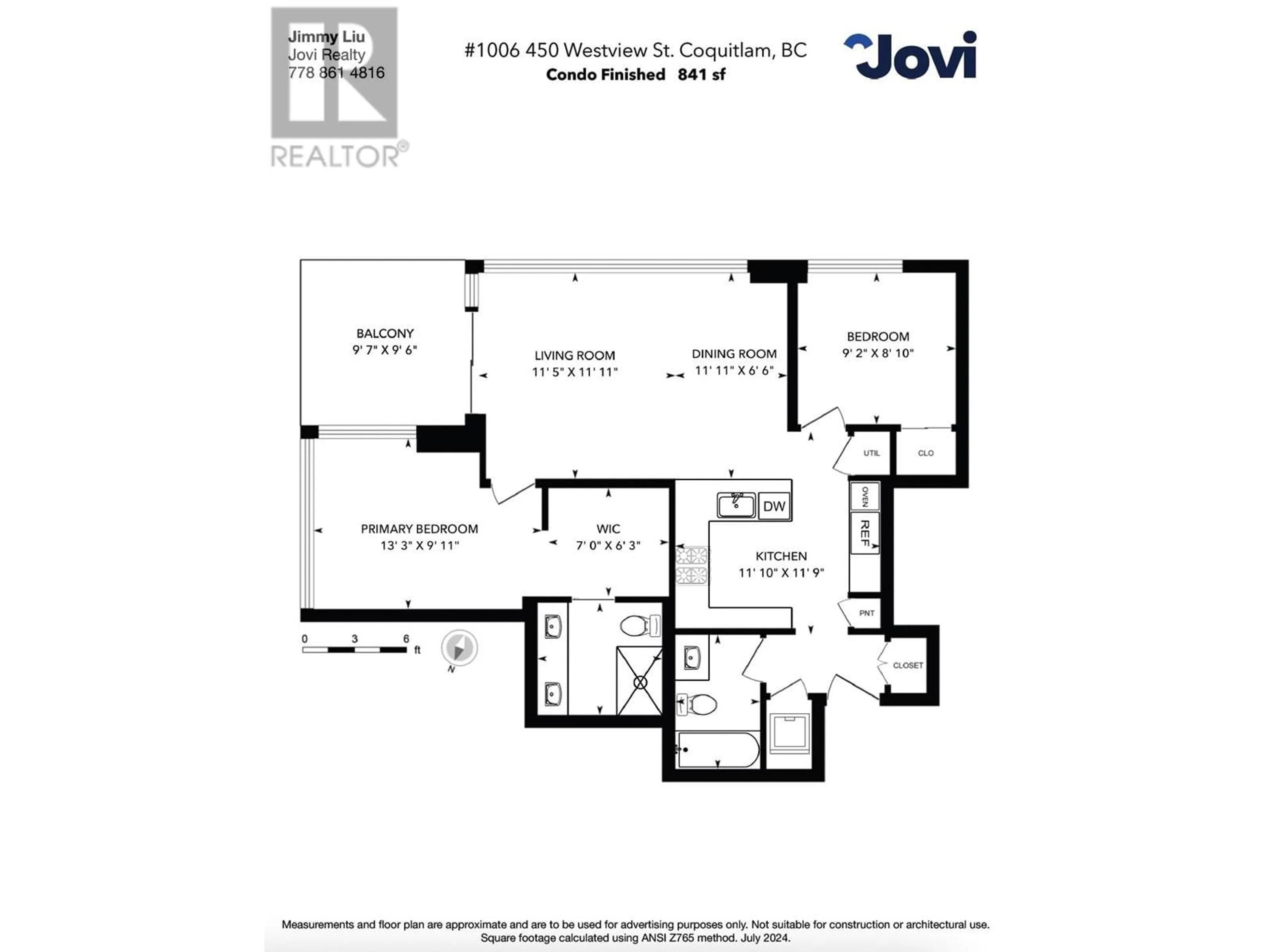 Floor plan for 1006 450 WESTVIEW STREET, Coquitlam British Columbia V3K0G3