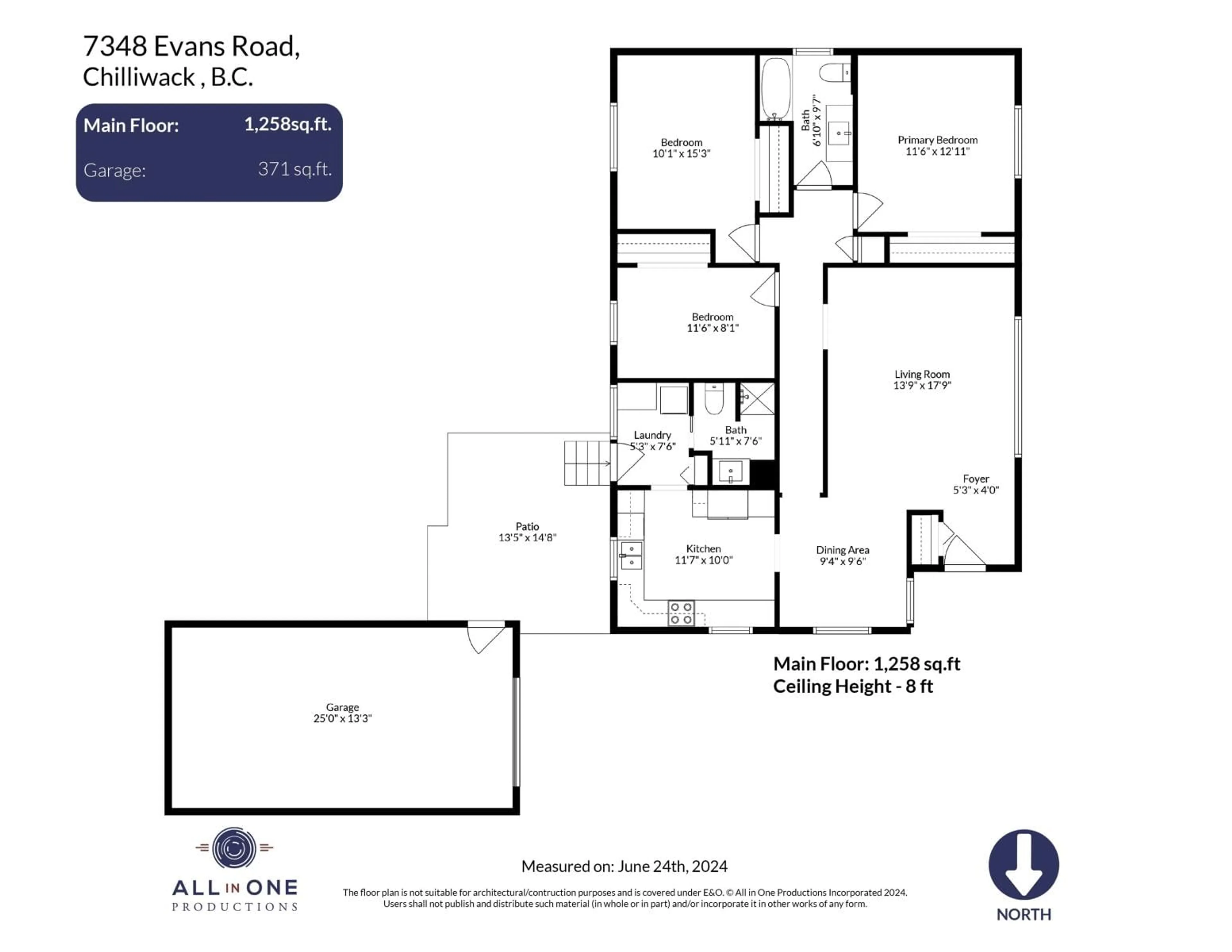 Floor plan for 7348 EVANS ROAD, Chilliwack British Columbia V2R1L2