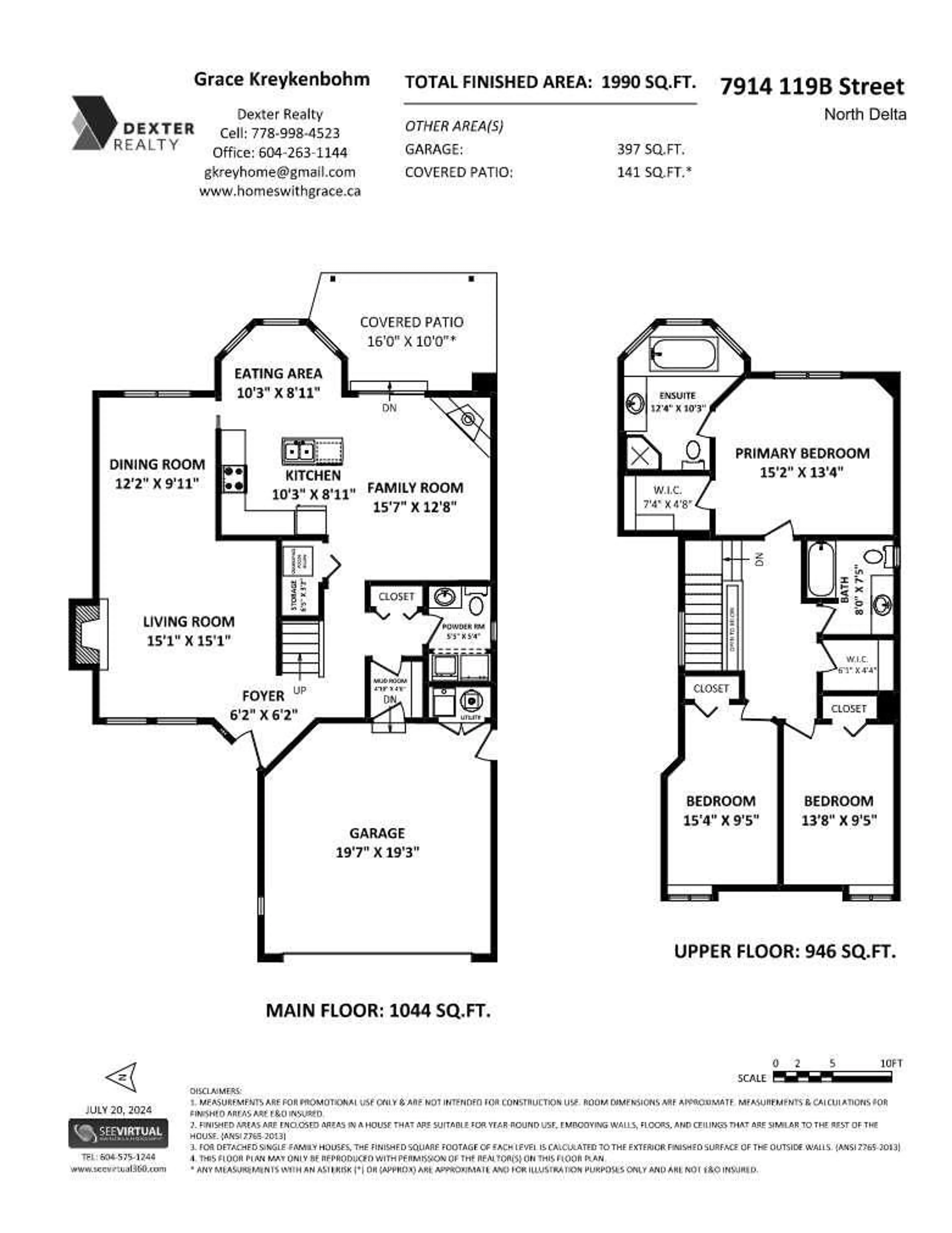 Floor plan for 7914 119B STREET, Delta British Columbia V4C8B1