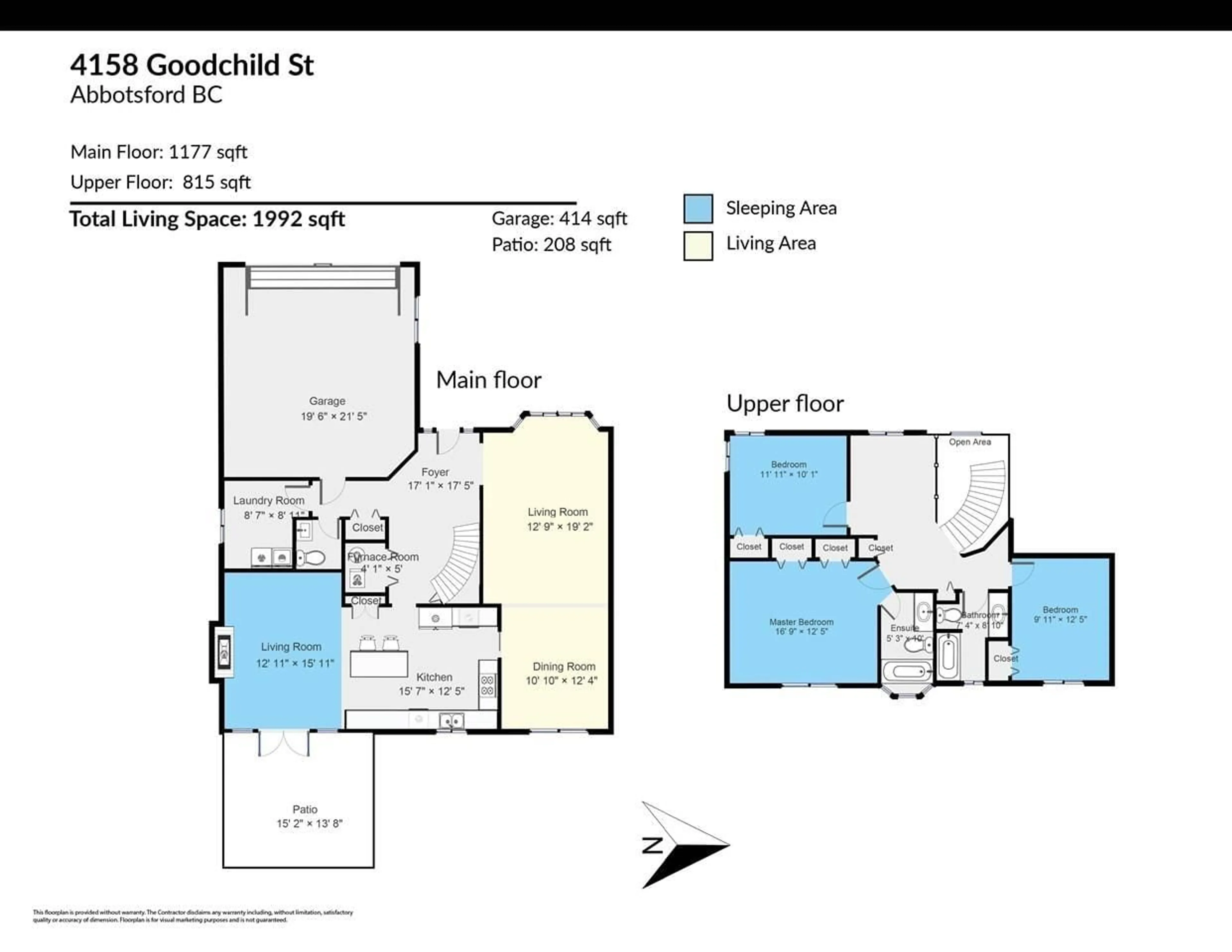 Floor plan for 4158 GOODCHILD STREET, Abbotsford British Columbia V3G1K2