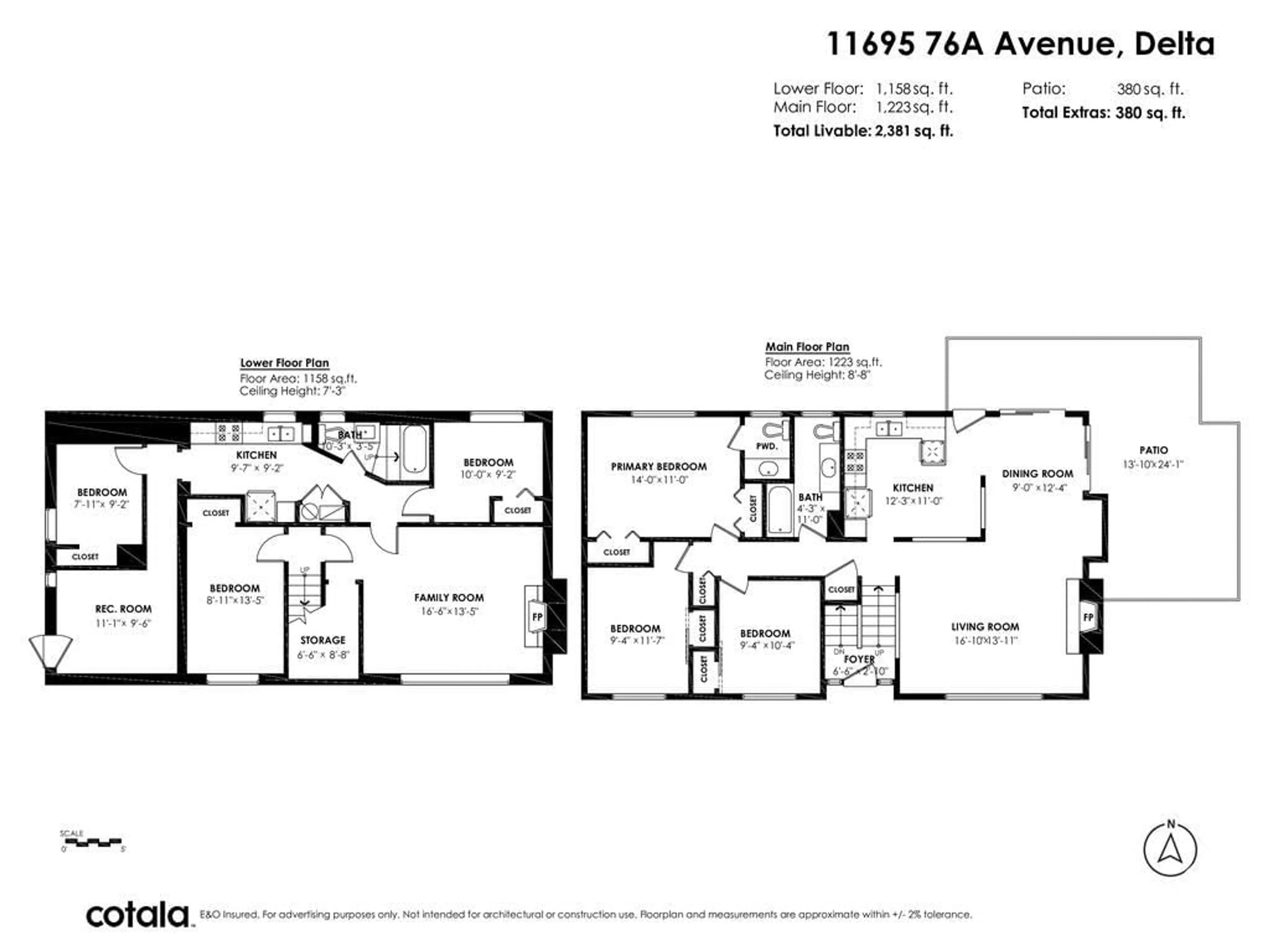 Floor plan for 11695 76A AVENUE, Delta British Columbia V4C7B1