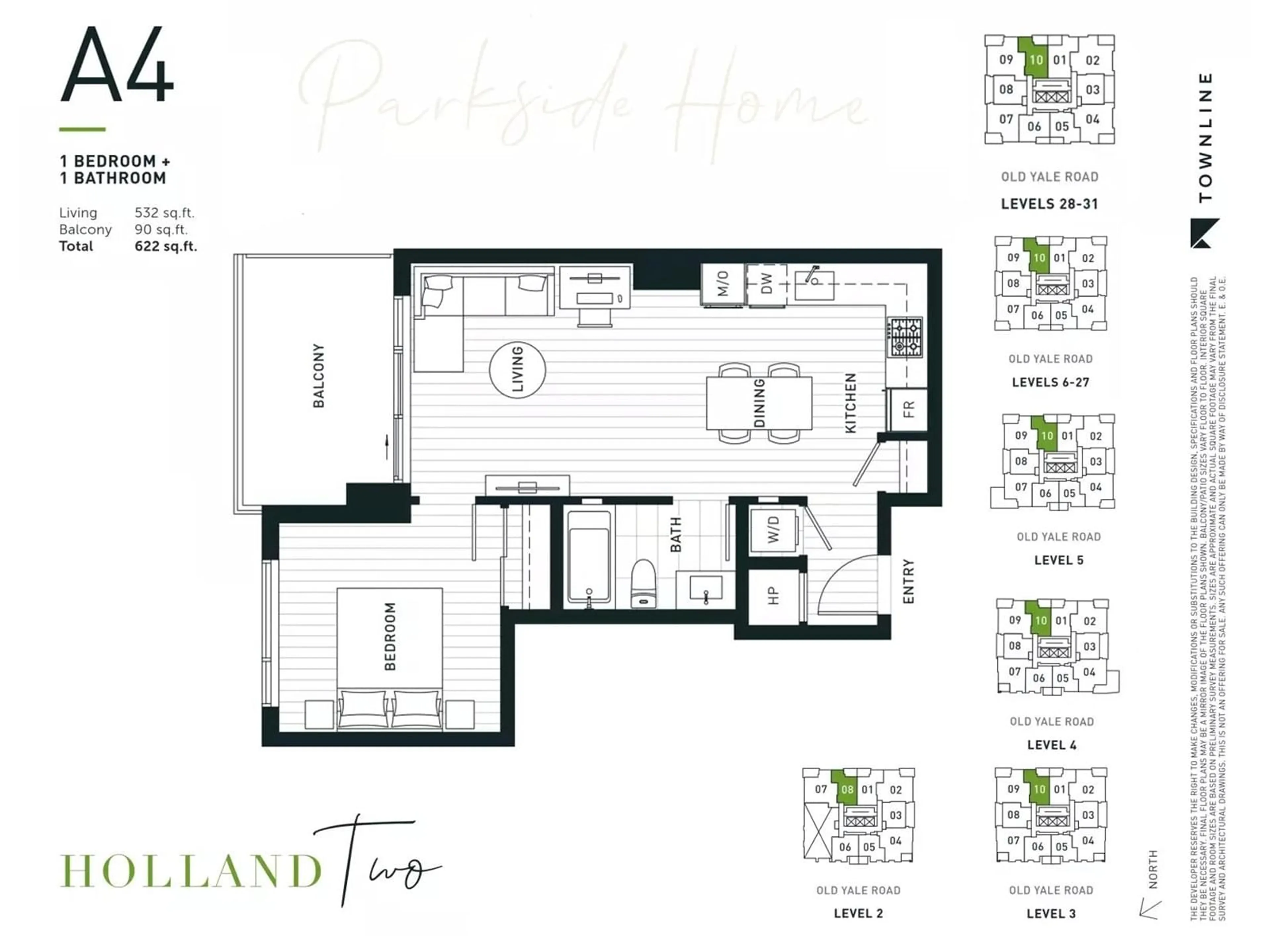 Floor plan for 3110 13387 OLD YALE ROAD, Surrey British Columbia V3T0S4