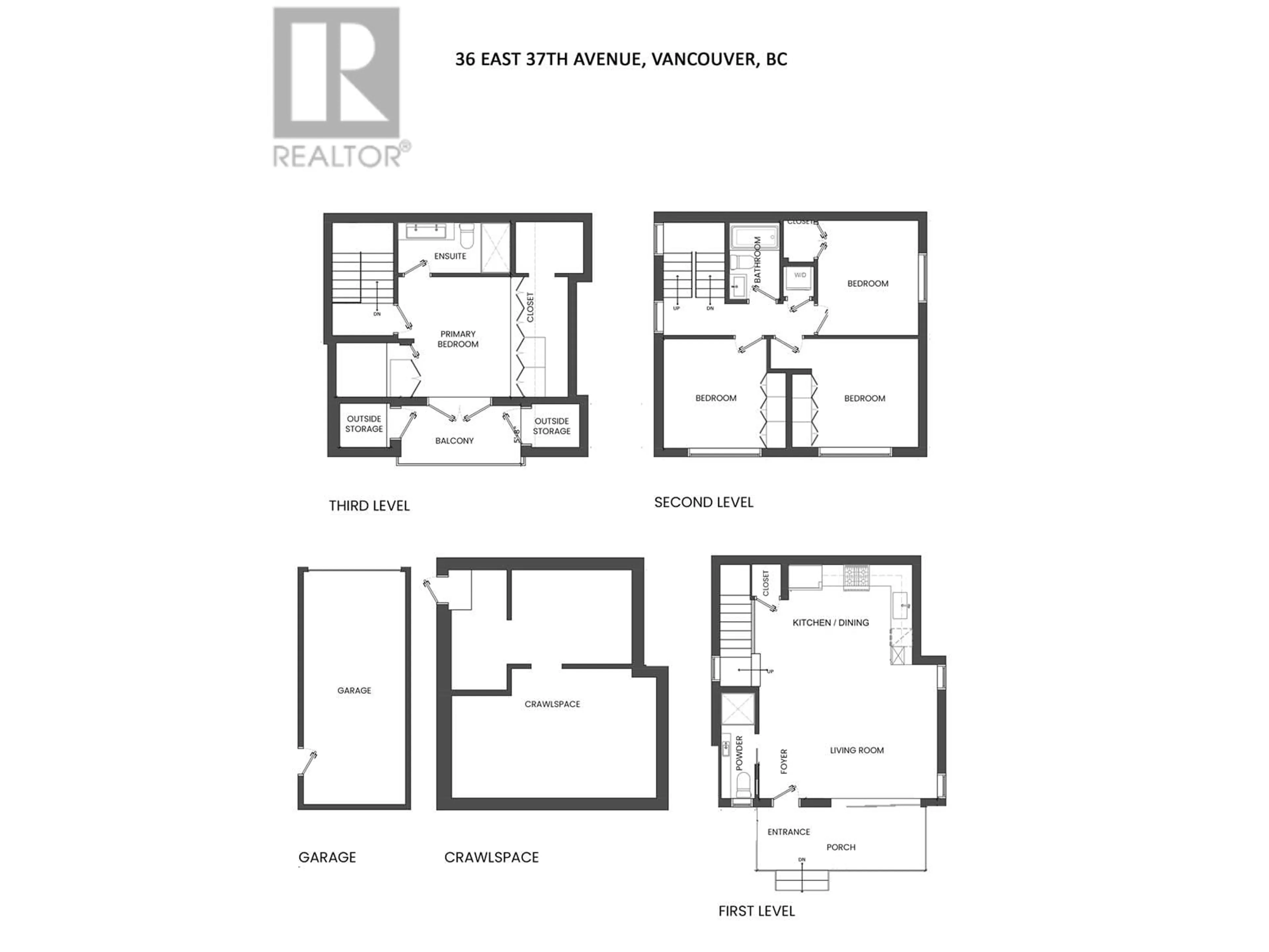 Floor plan for 36 E 37TH AVENUE, Vancouver British Columbia V5W1E2