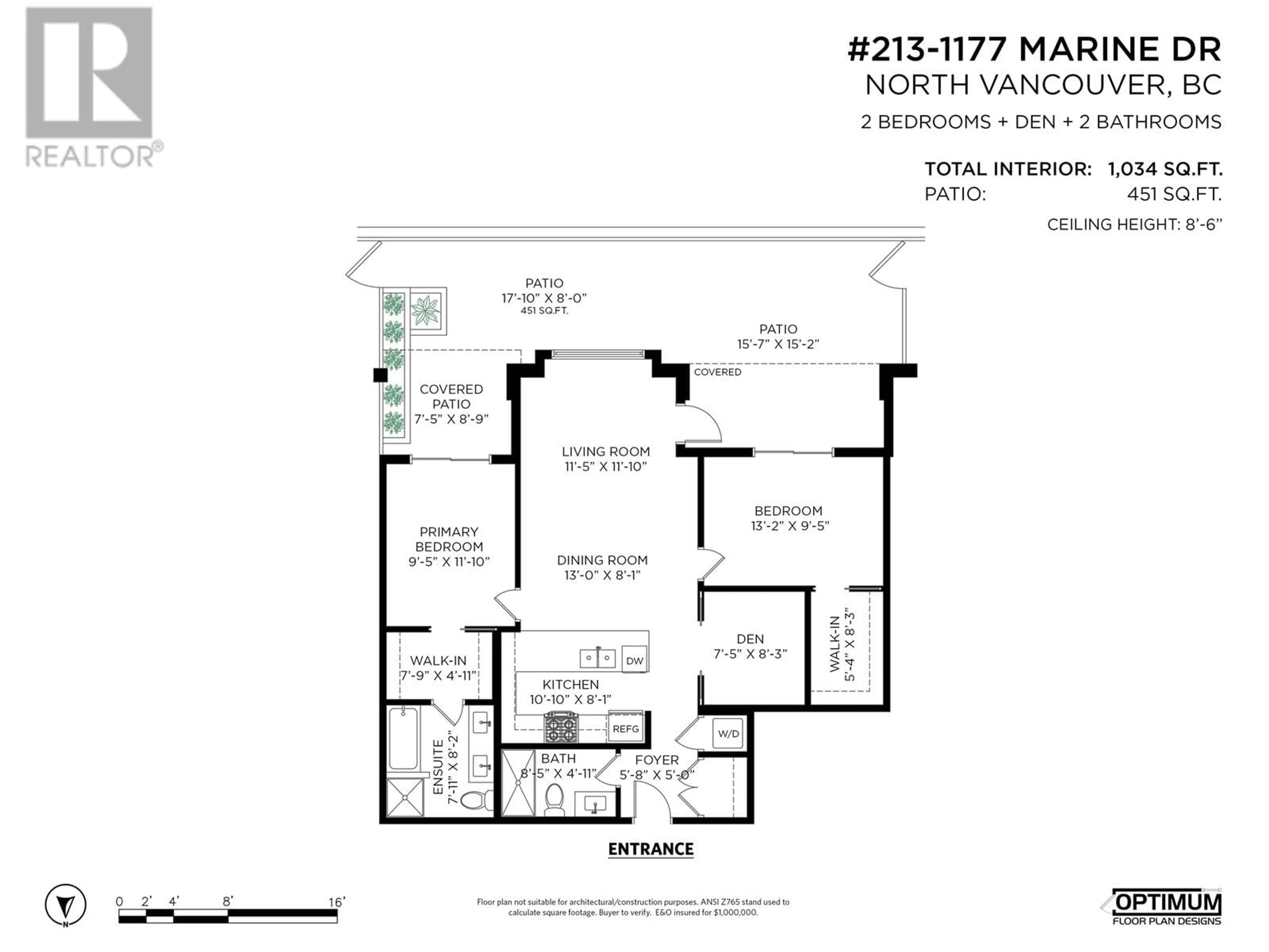 Floor plan for 213 1177 MARINE DRIVE, North Vancouver British Columbia V7P1T1