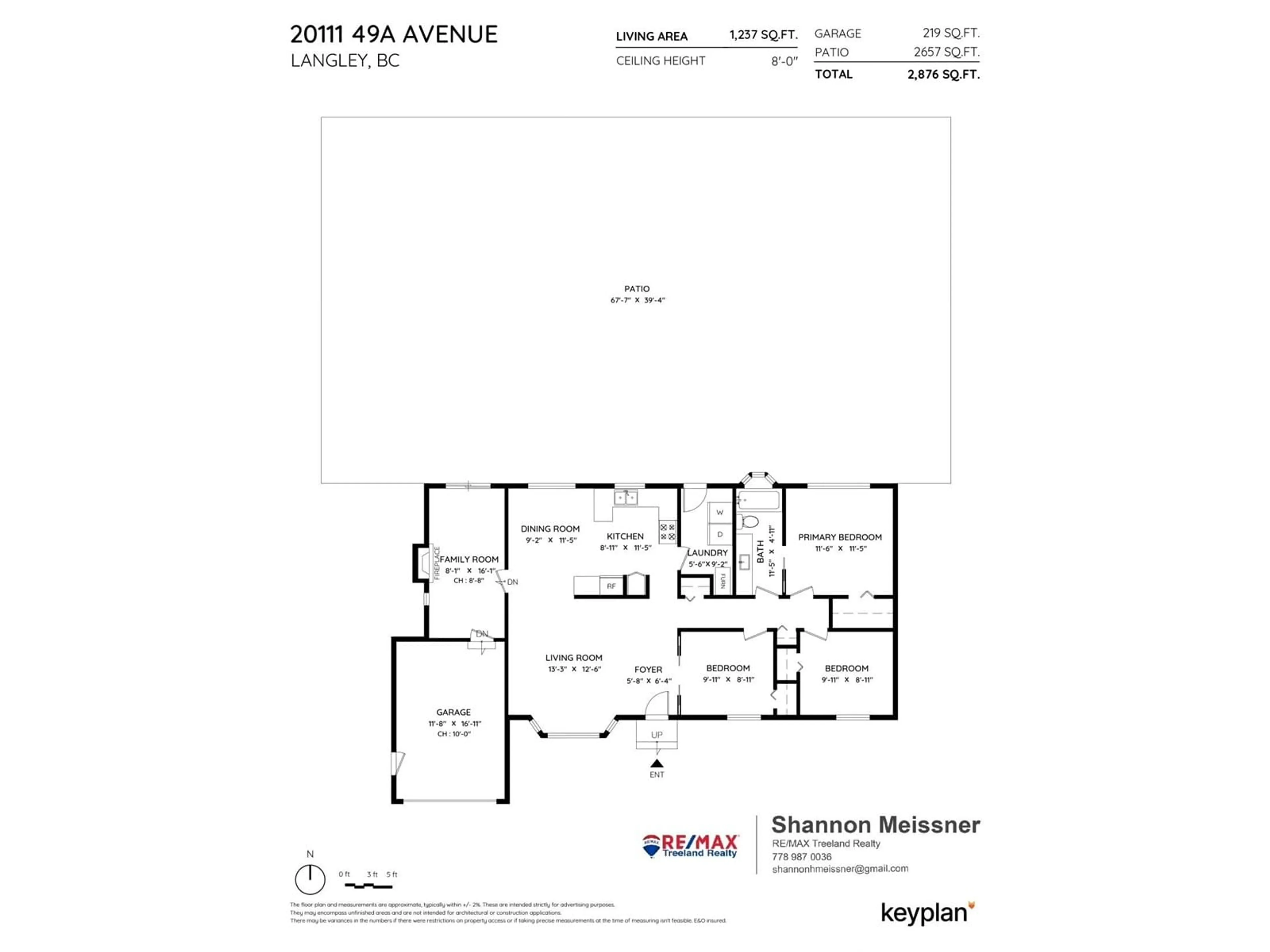 Floor plan for 20111 49A AVENUE, Langley British Columbia V3A3S2