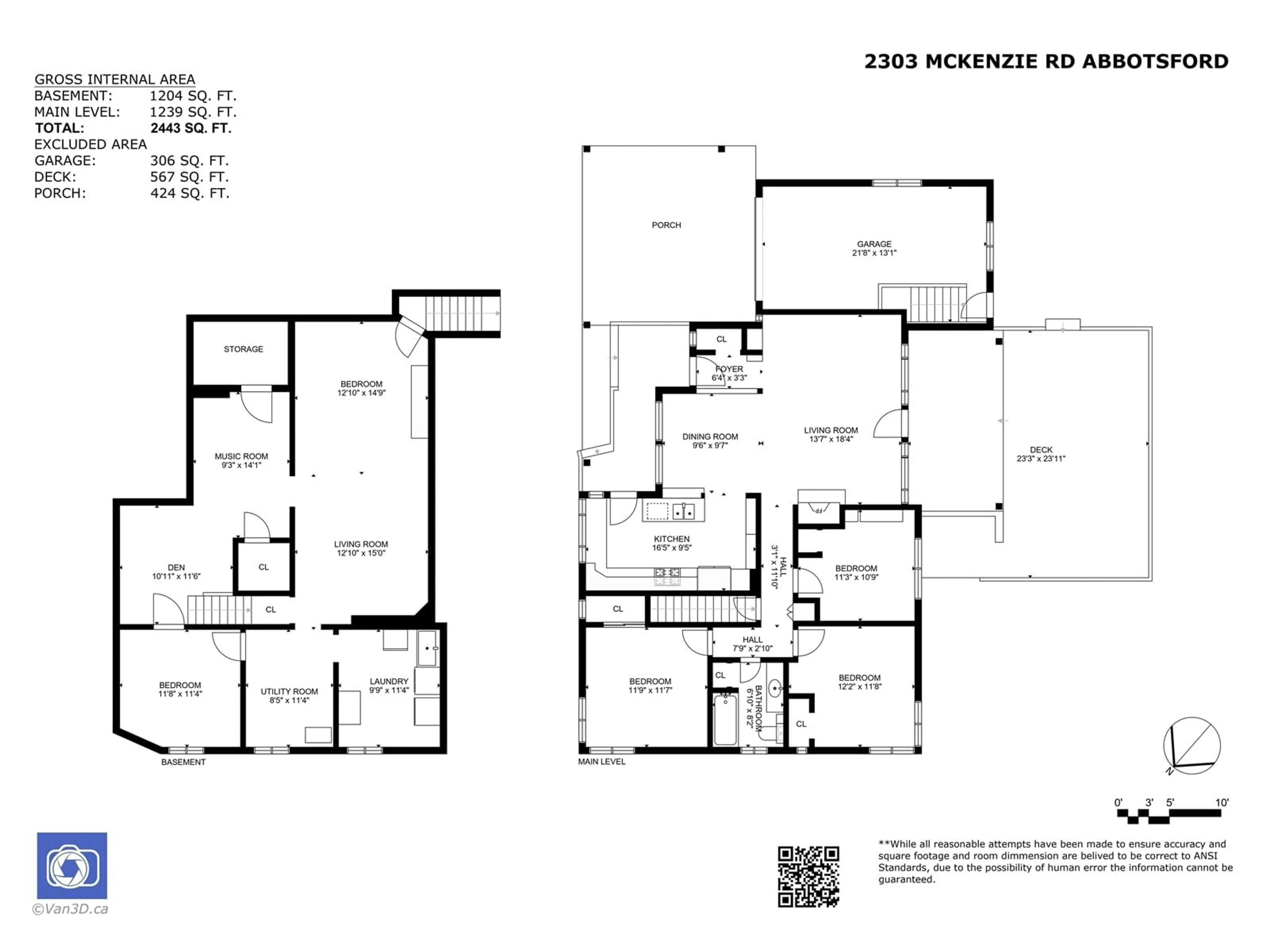 Floor plan for 2303 MCKENZIE ROAD, Abbotsford British Columbia V2S4A1