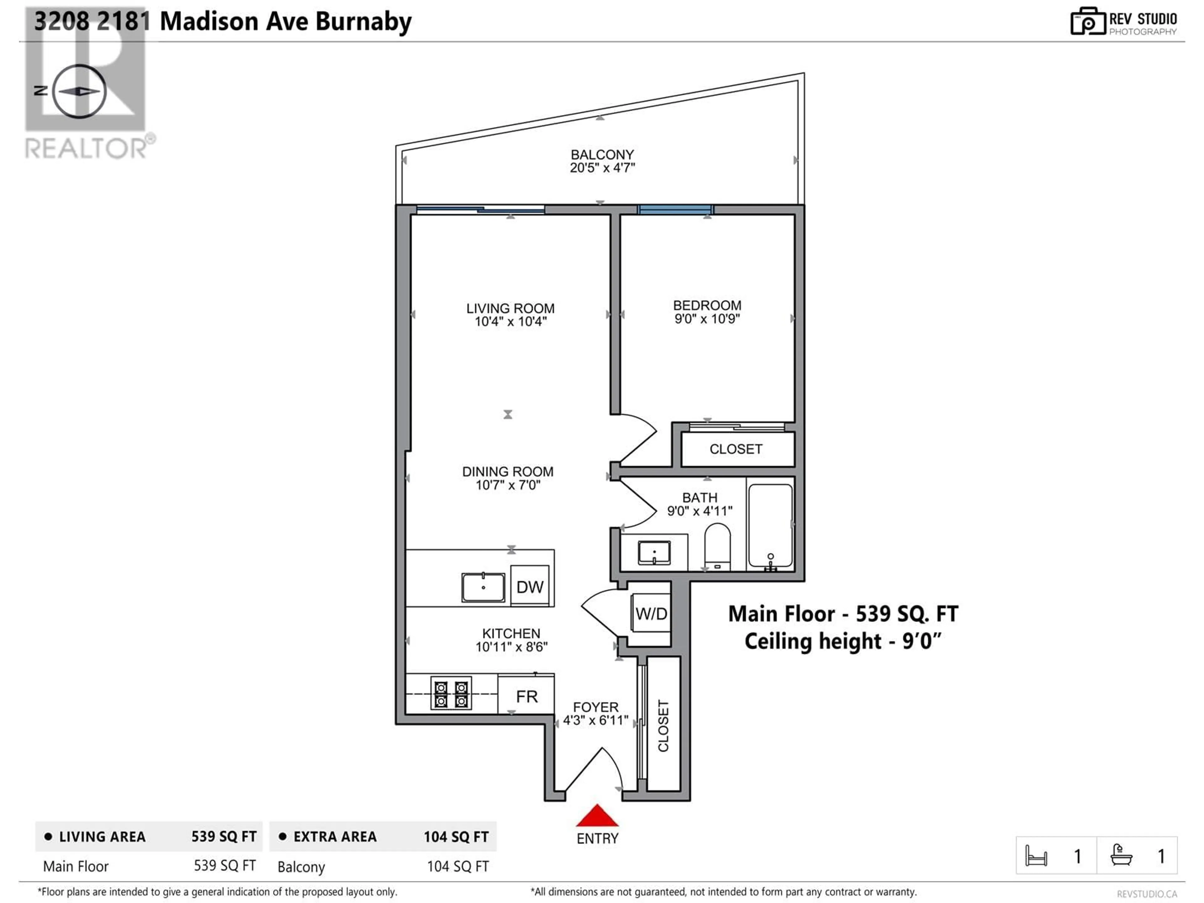 Floor plan for 3208 2181 MADISON AVENUE, Burnaby British Columbia V5C0N4