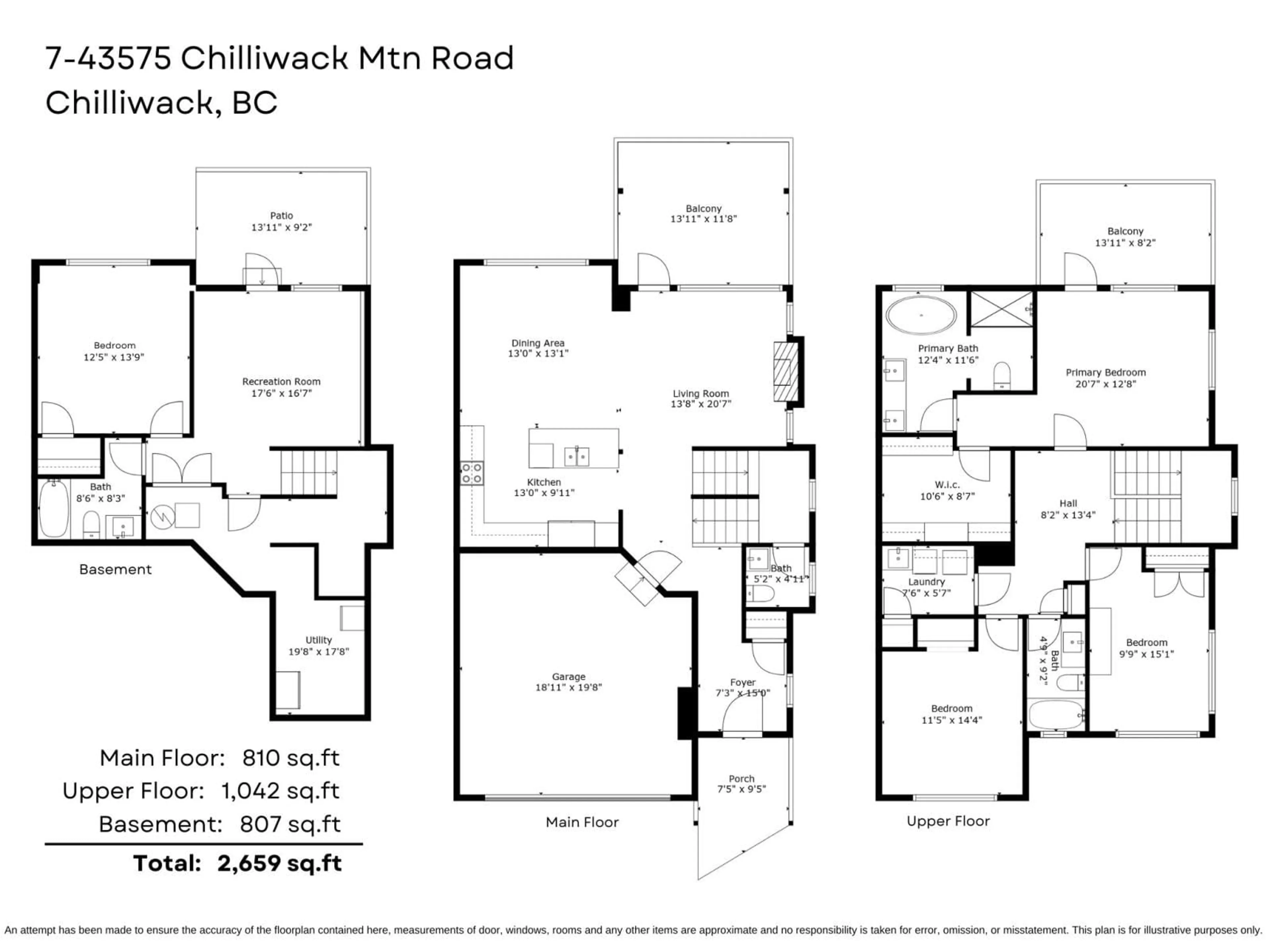 Floor plan for 7 43575 CHILLIWACK MOUNTAIN ROAD, Chilliwack British Columbia V2R6B9