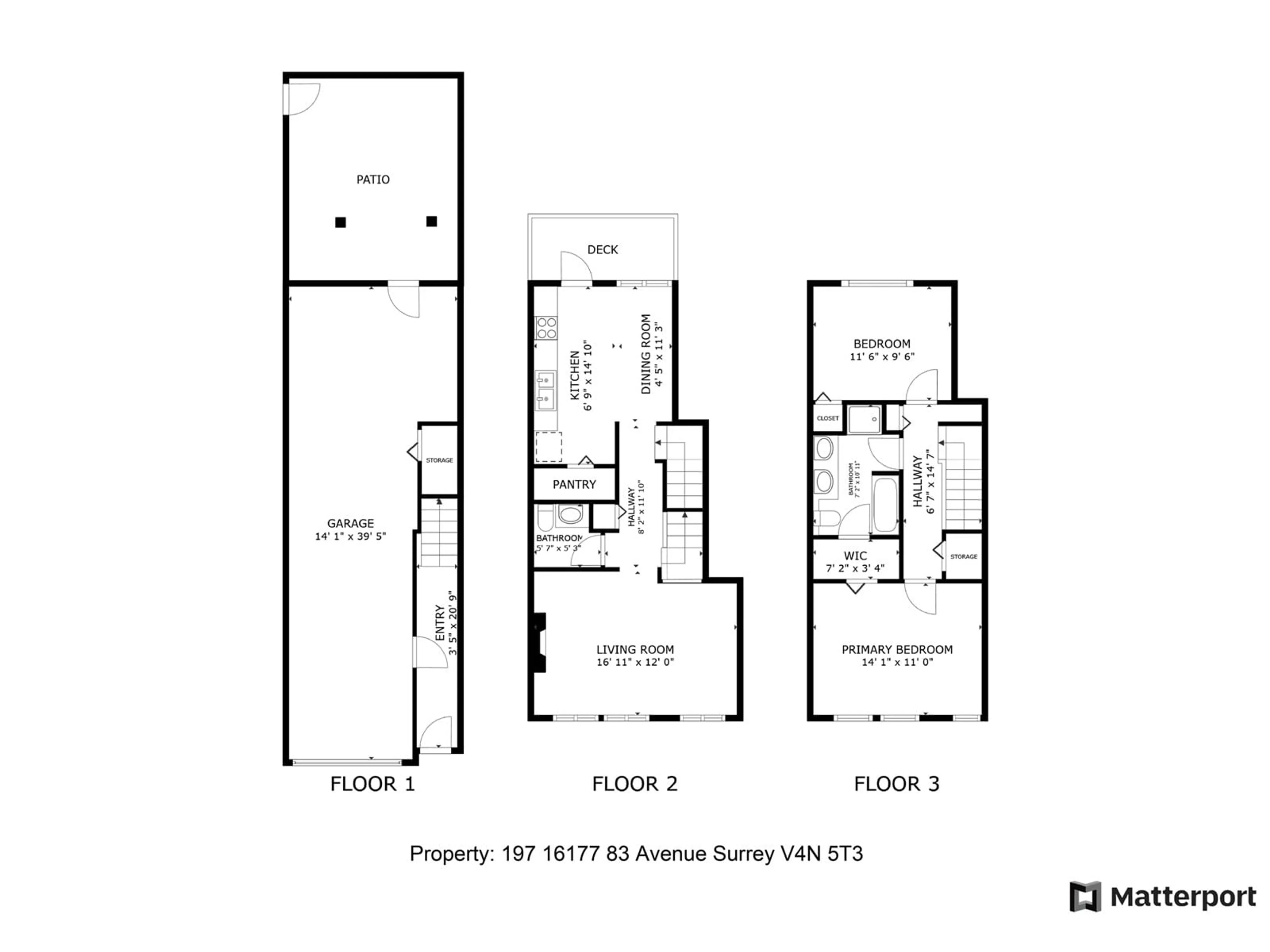 Floor plan for 197 16177 83 AVENUE, Surrey British Columbia V4N5T3