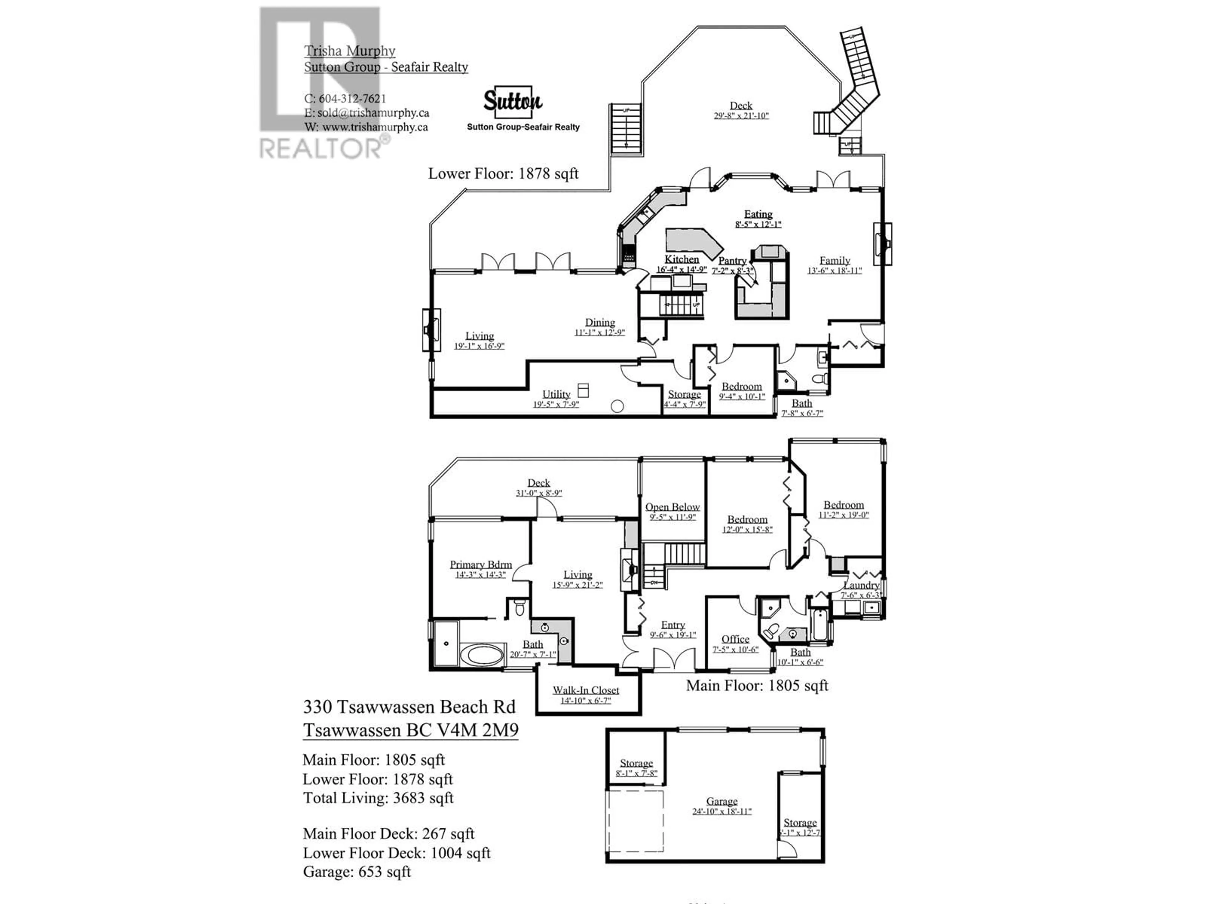 Floor plan for 330 TSAWWASSEN BEACH ROAD, Delta British Columbia V4M4C9