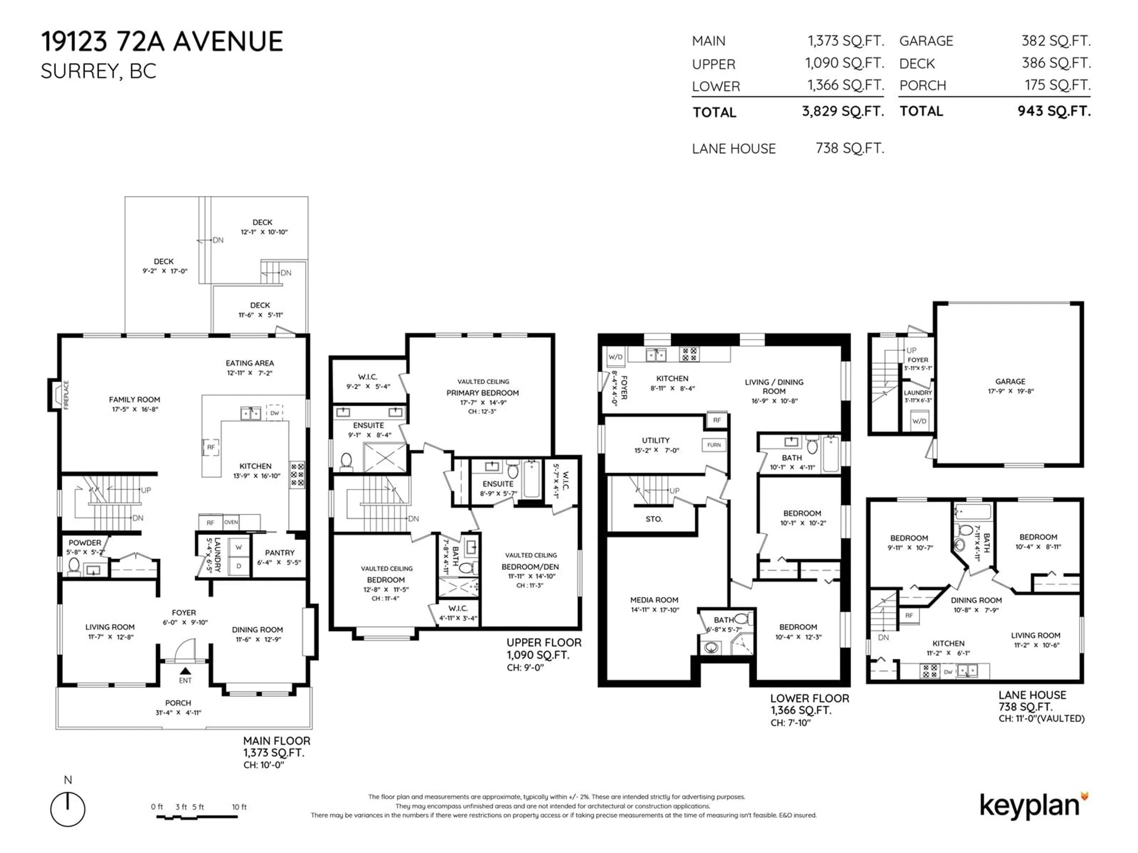 Floor plan for 19123 72A AVENUE, Surrey British Columbia V4N6L1