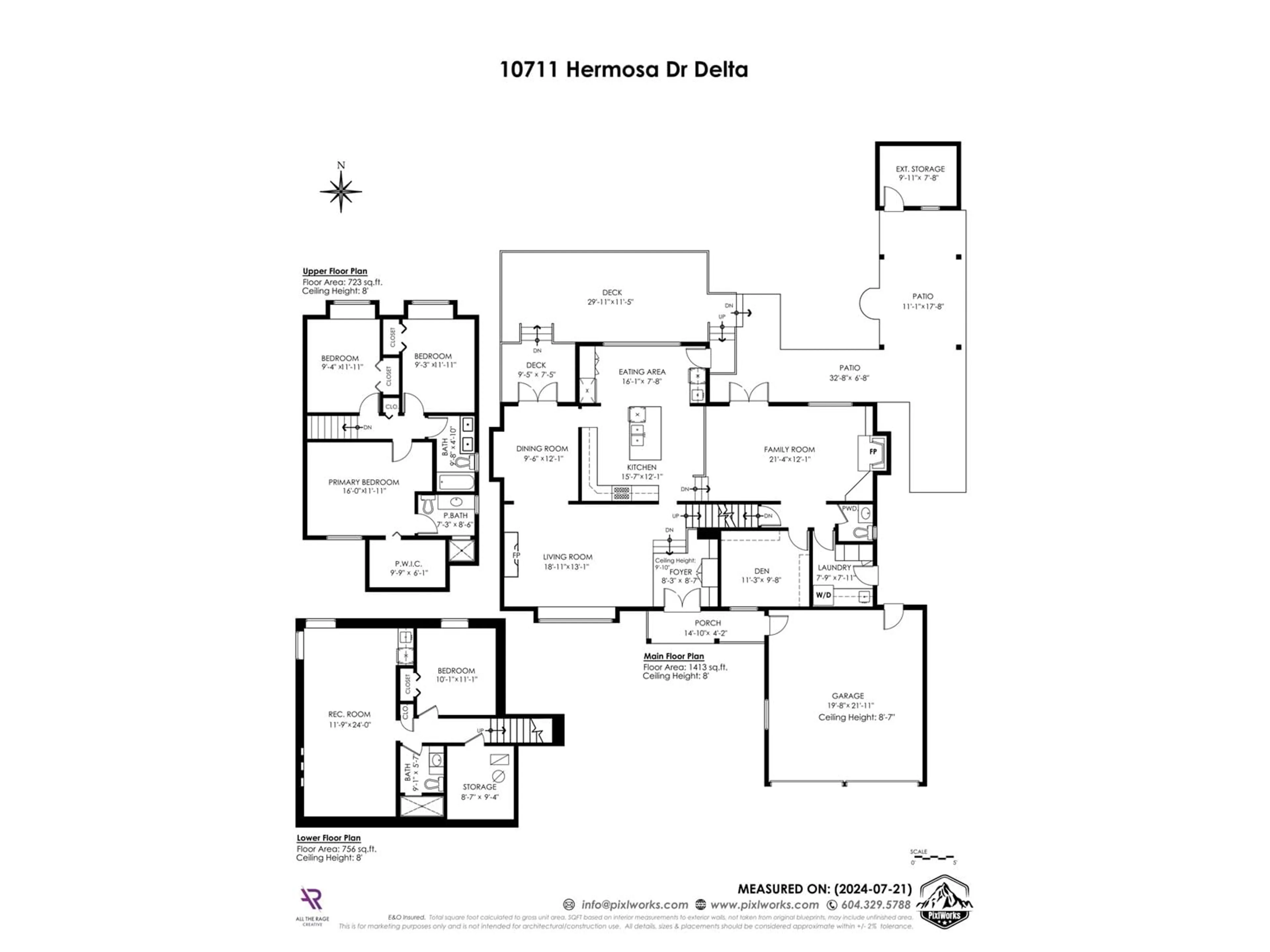 Floor plan for 10711 HERMOSA DRIVE, Delta British Columbia V4C6S8