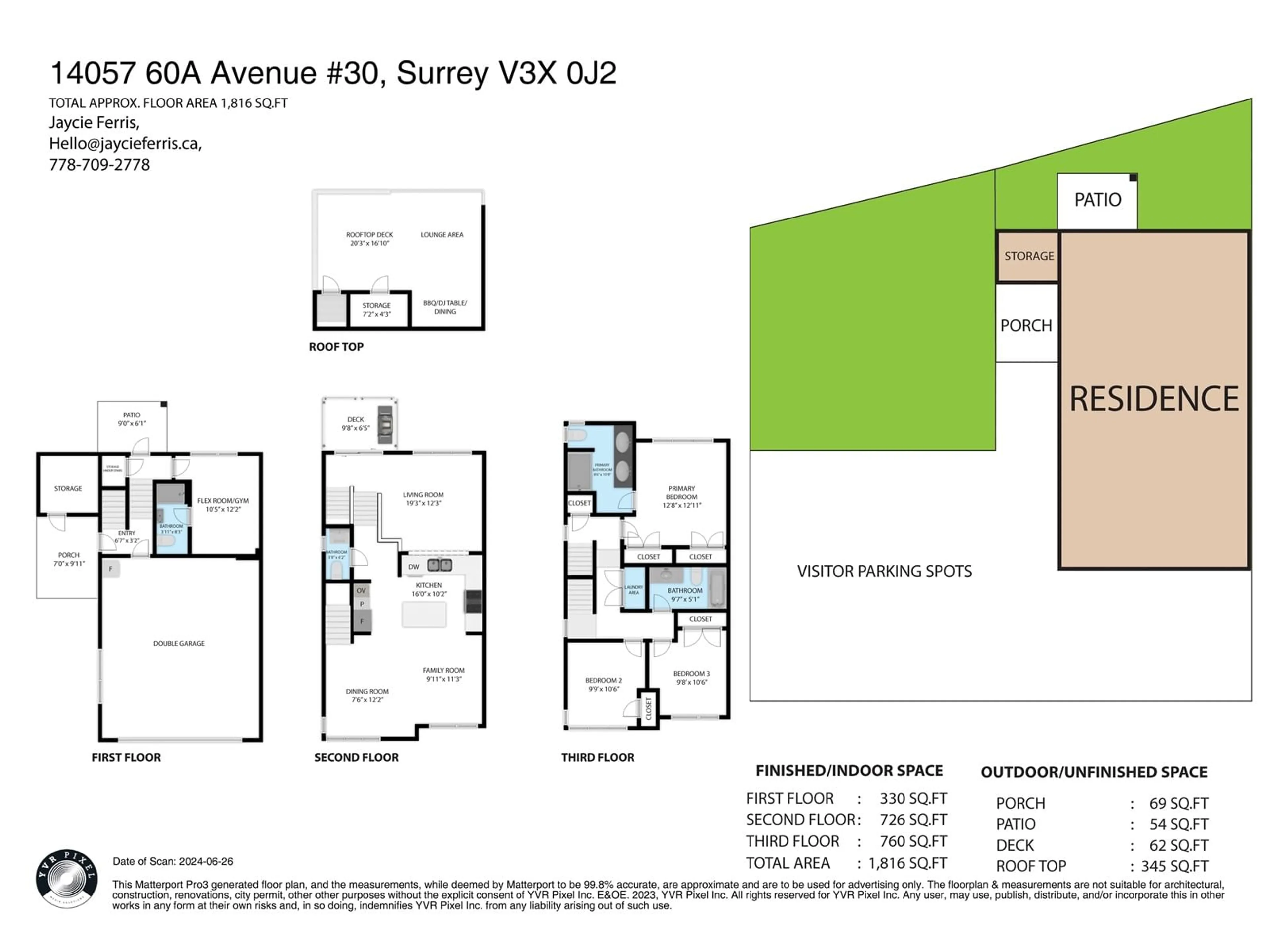 Floor plan for 30 14057 60A AVENUE, Surrey British Columbia V3X0J2