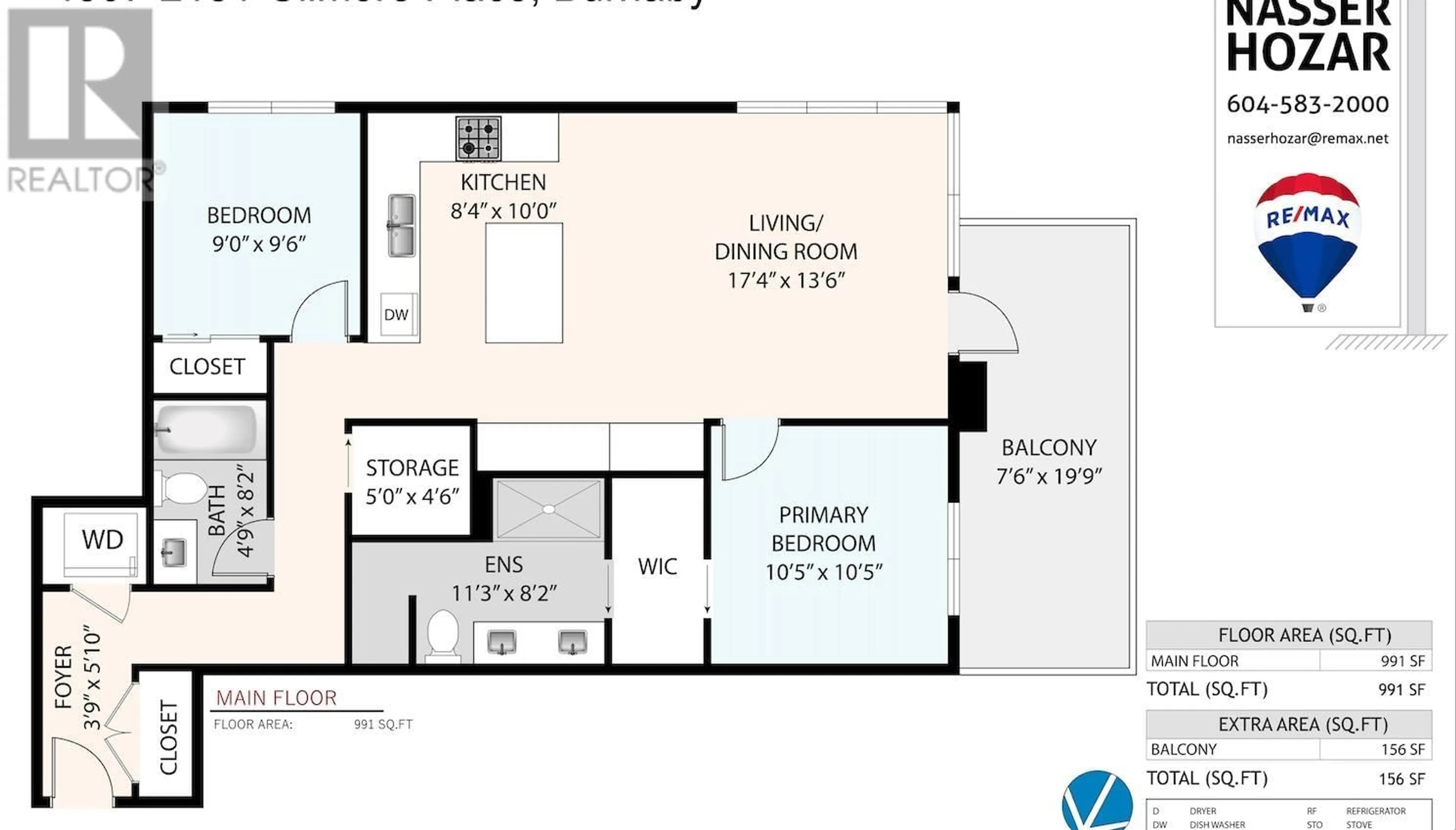 Floor plan for 4707 2186 GILMORE AVENUE, Burnaby British Columbia V5C6A7