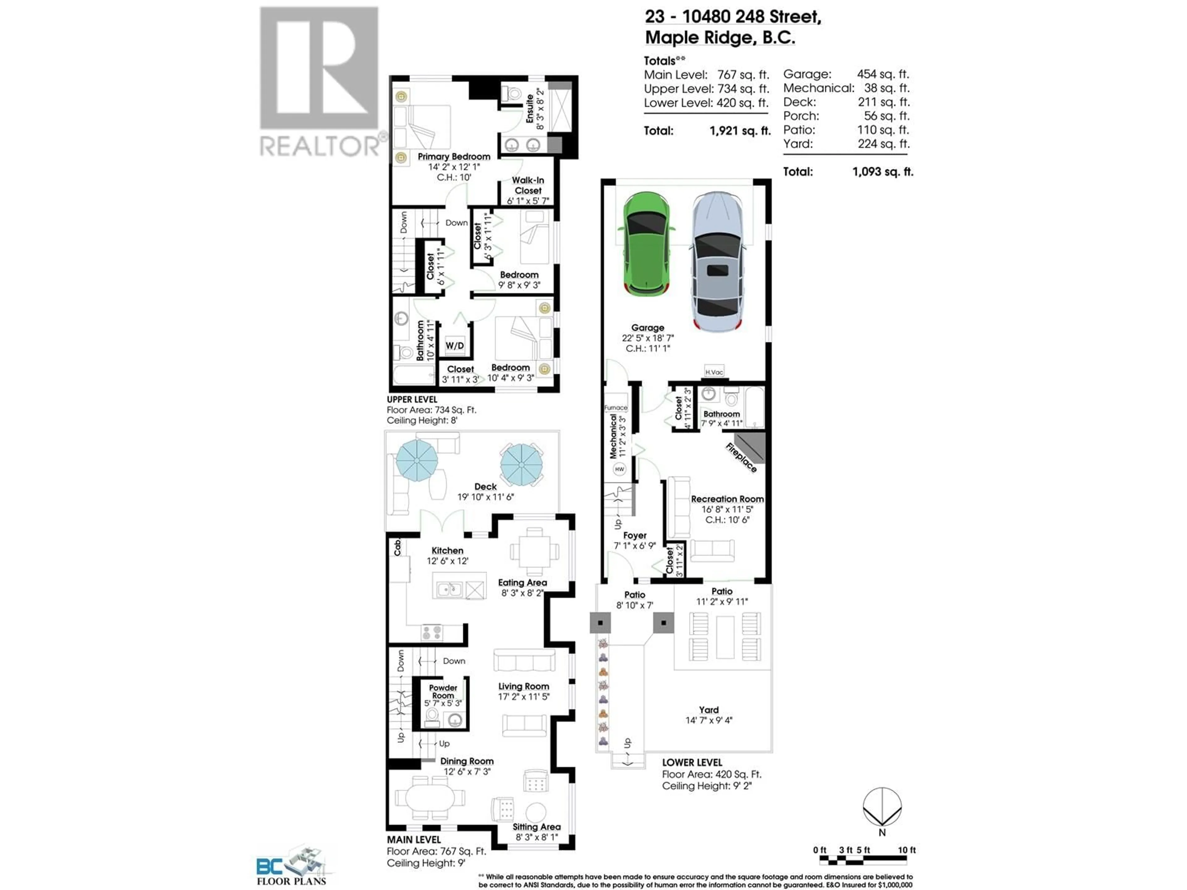 Floor plan for 23 10480 248 STREET, Maple Ridge British Columbia V2W0J4