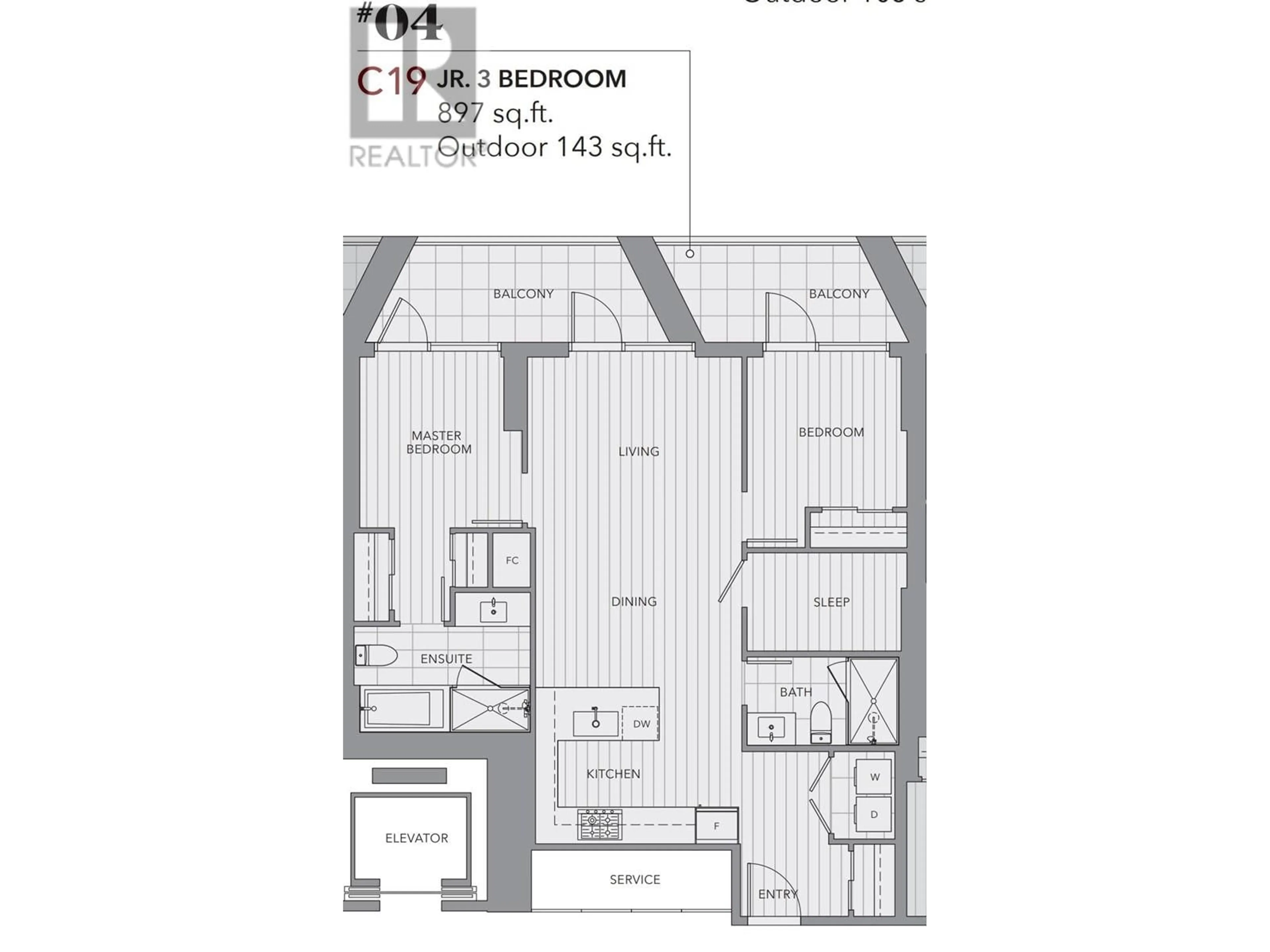 Floor plan for 504 6320 NO. 3 ROAD, Richmond British Columbia V6Y0L5