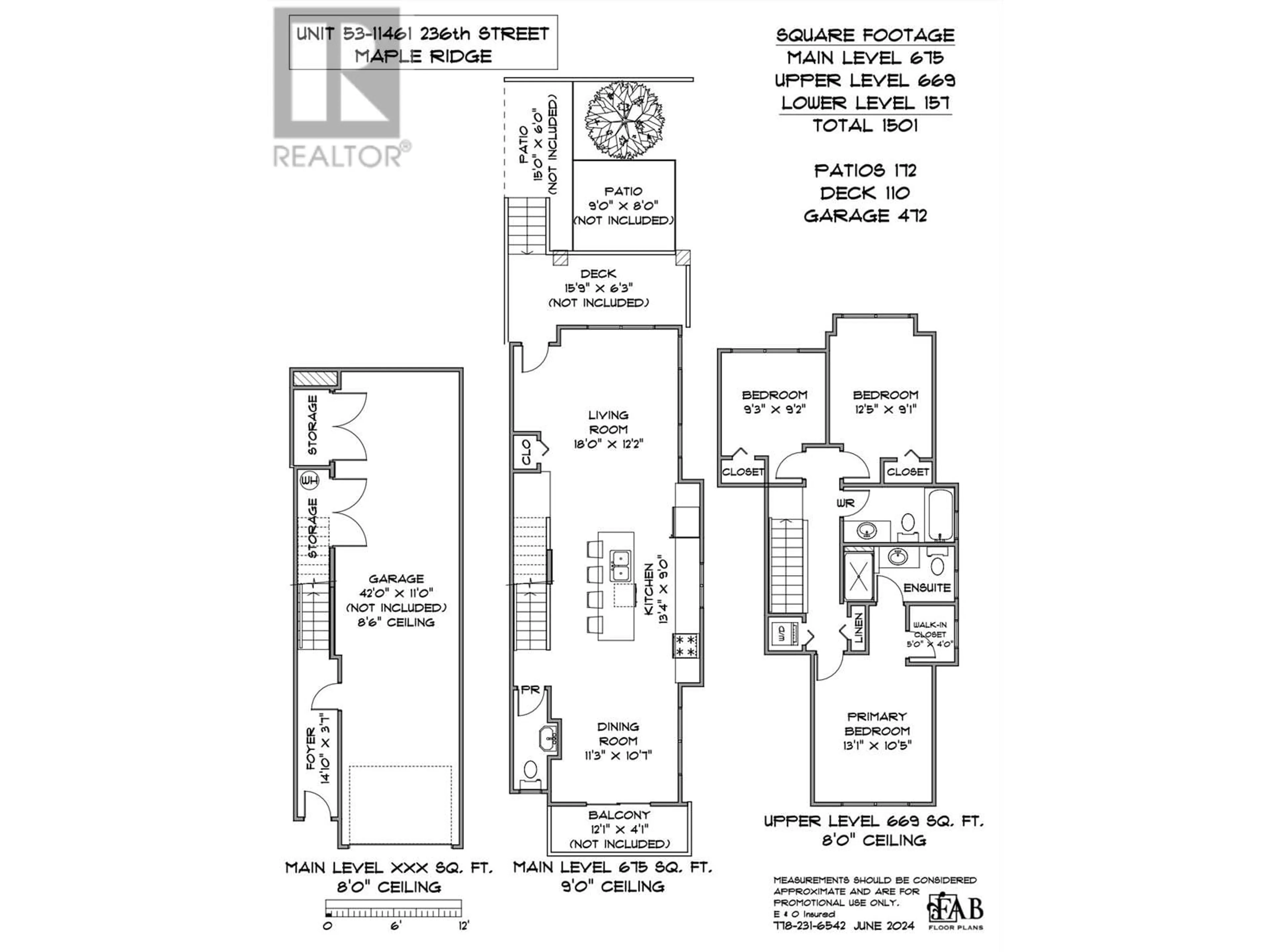 Floor plan for 53 11461 236 STREET, Maple Ridge British Columbia V2W0H6