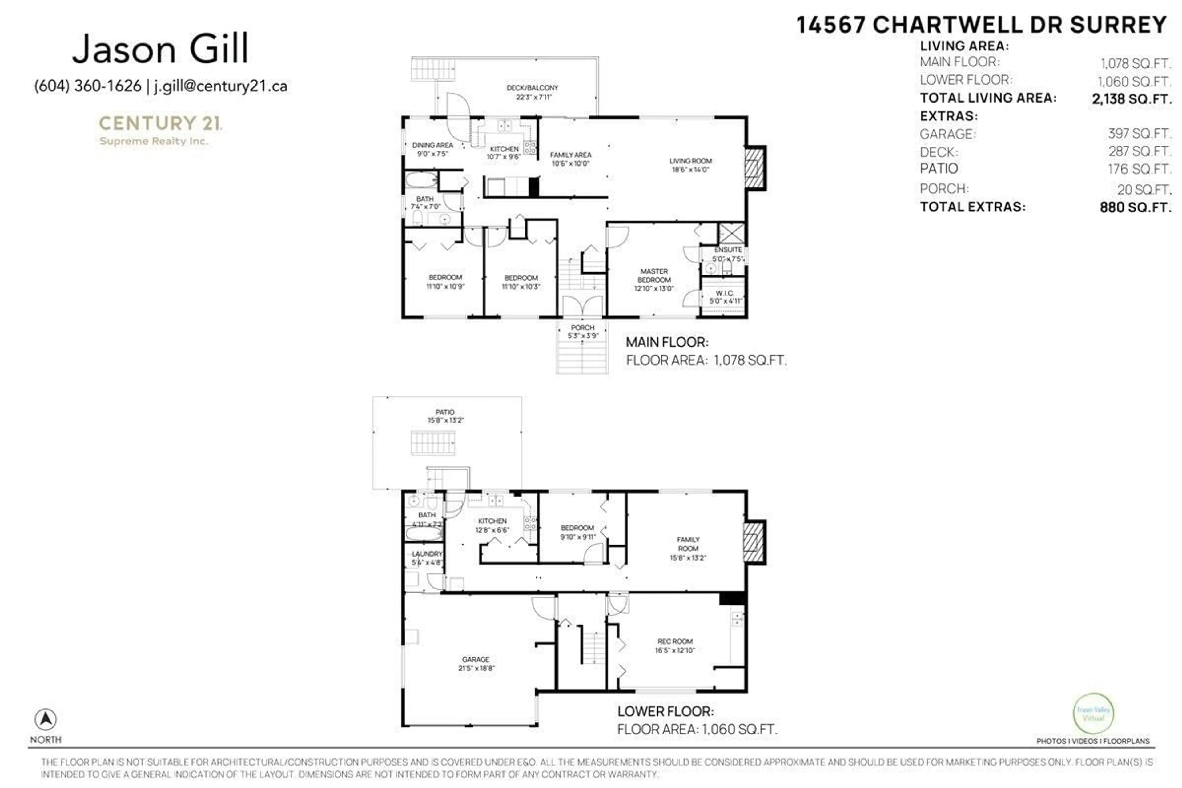 Floor plan for 14567 CHARTWELL DRIVE, Surrey British Columbia V3S5E3