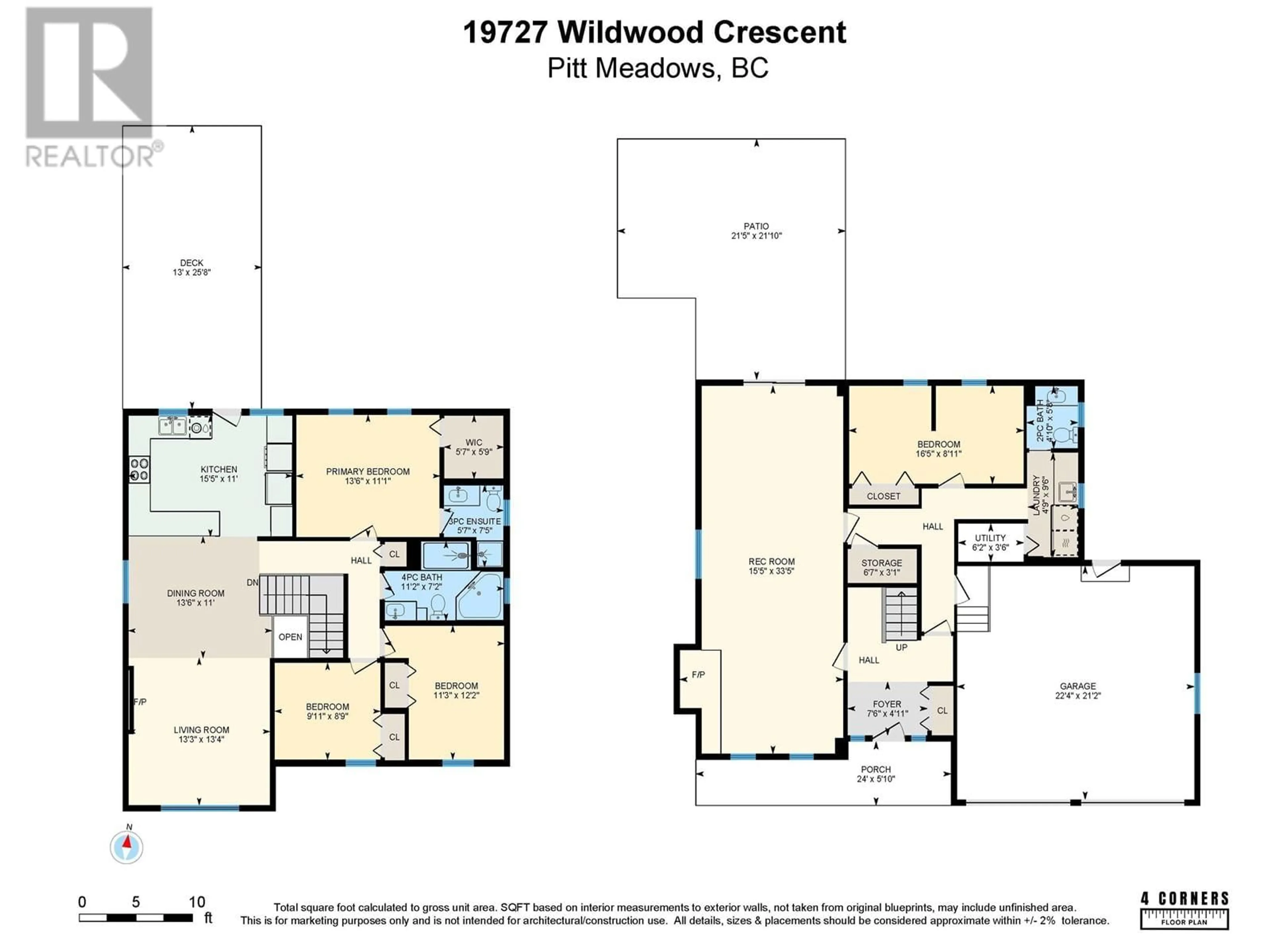 Floor plan for 19727 WILDWOOD CRESCENT, Pitt Meadows British Columbia V3Y1N6