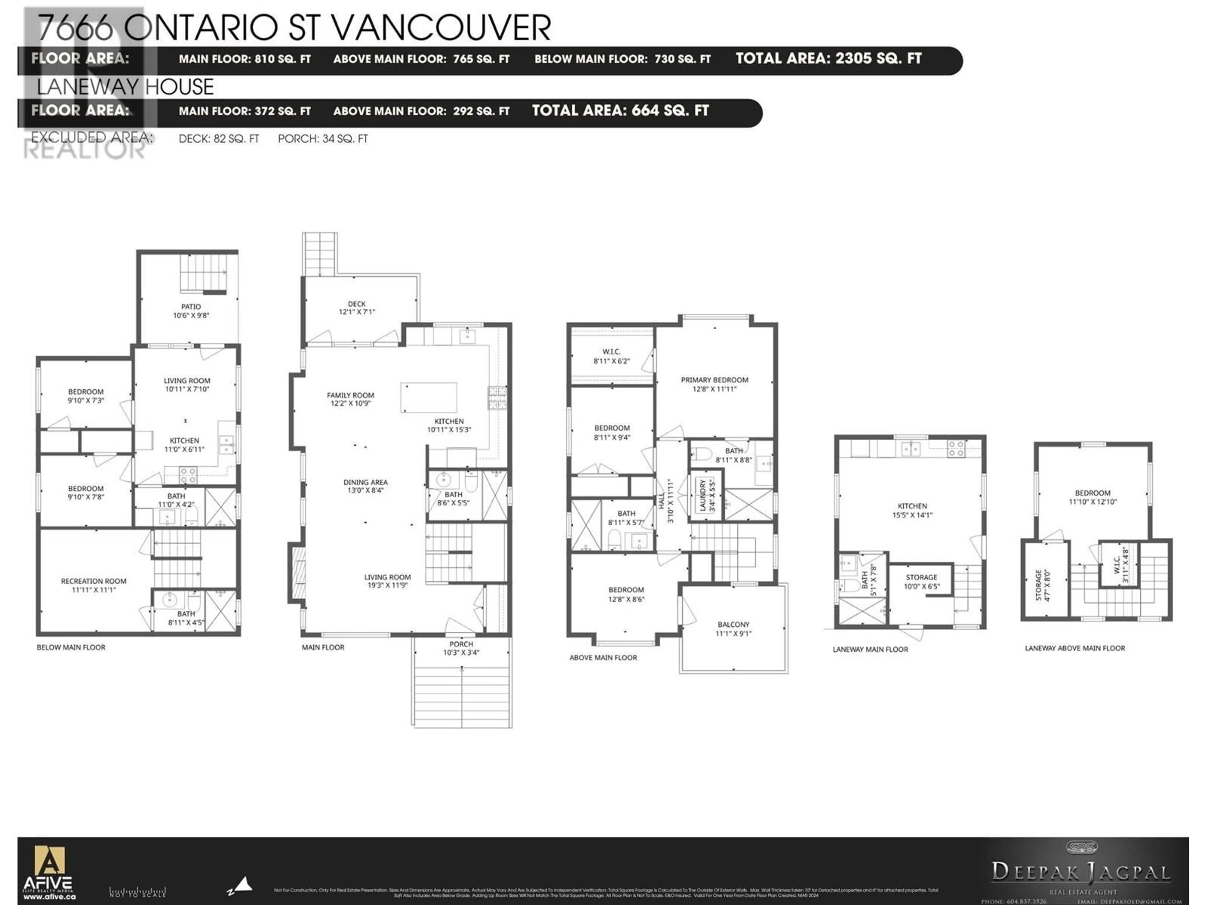 Floor plan for 7666 ONTARIO STREET, Vancouver British Columbia V5X3C5