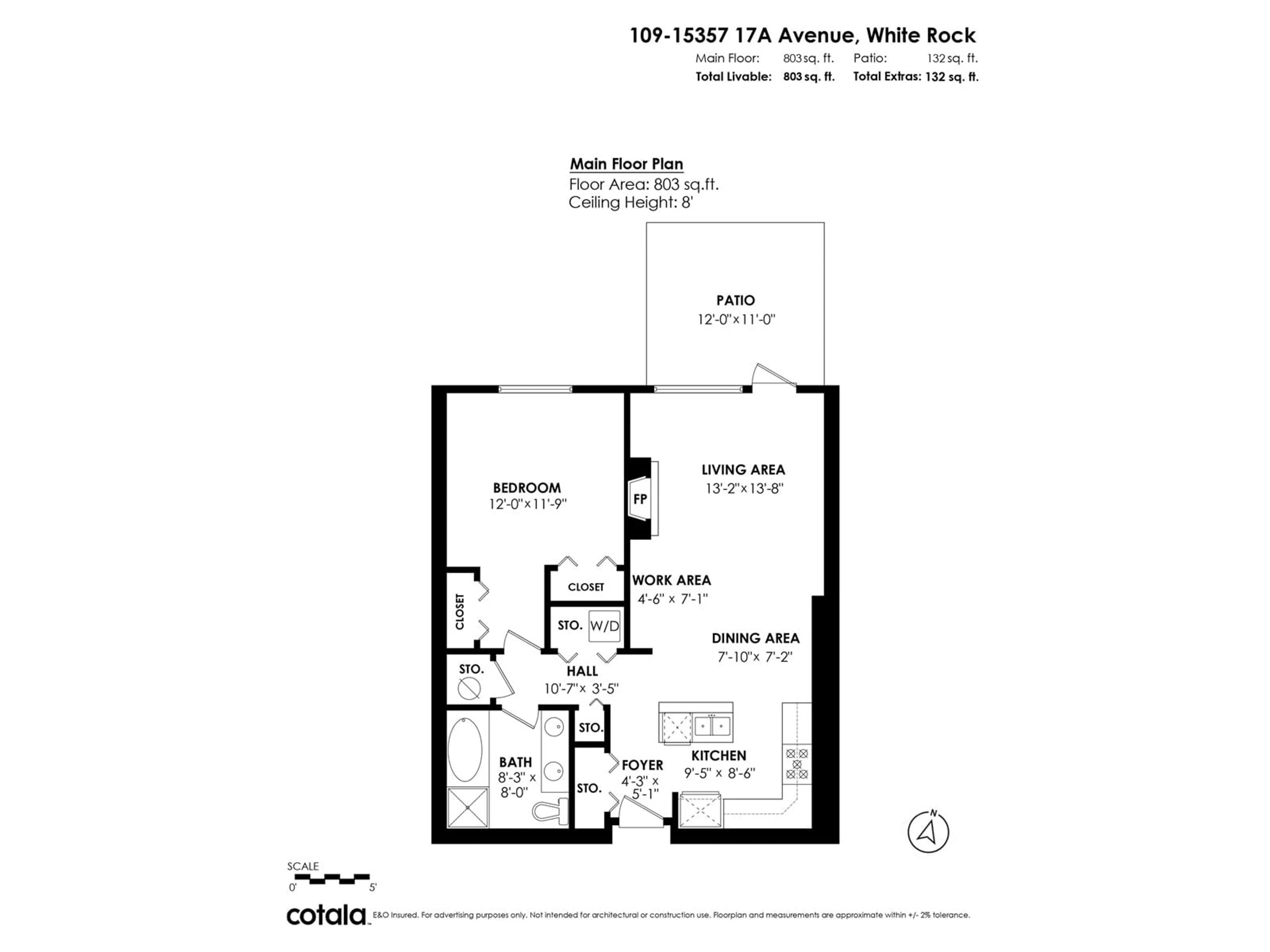 Floor plan for 109 15357 17A AVENUE, Surrey British Columbia V4A1V4