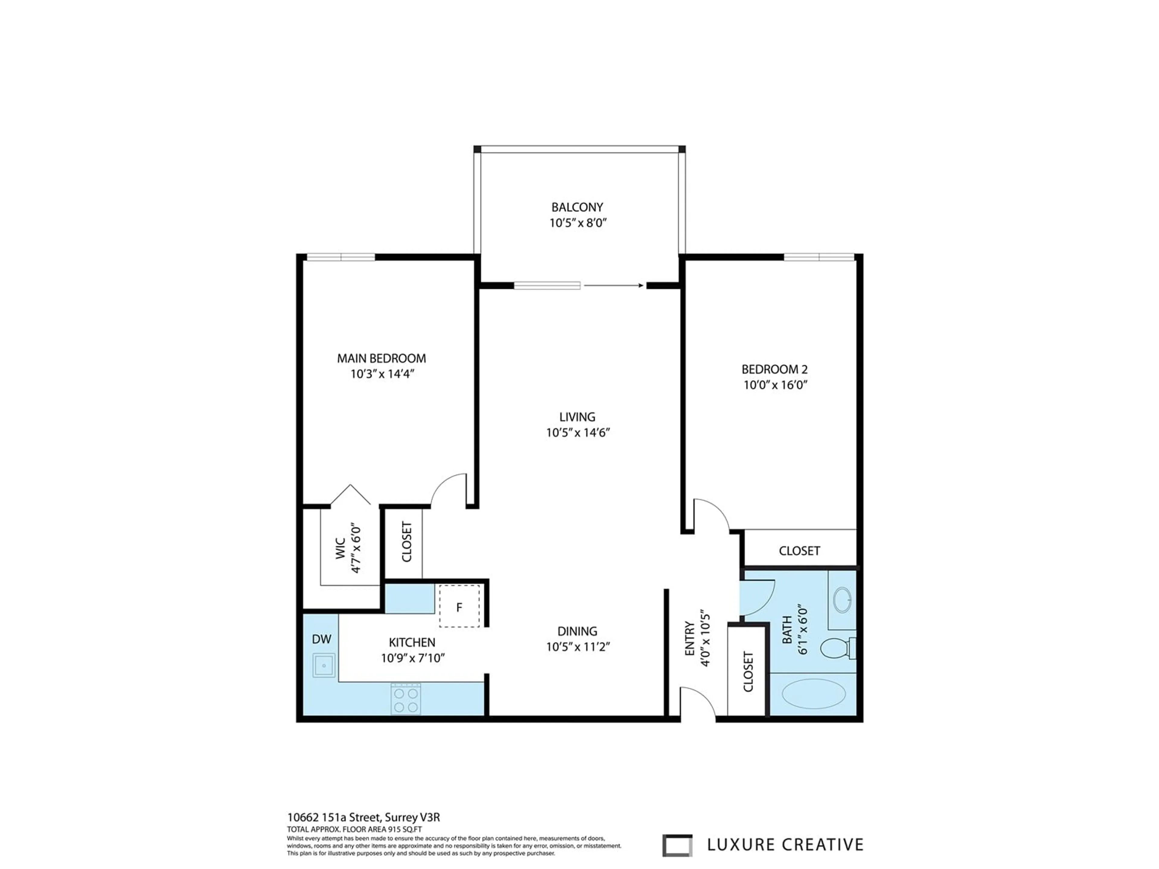 Floor plan for 308 10662 151A STREET, Surrey British Columbia V3R8T3