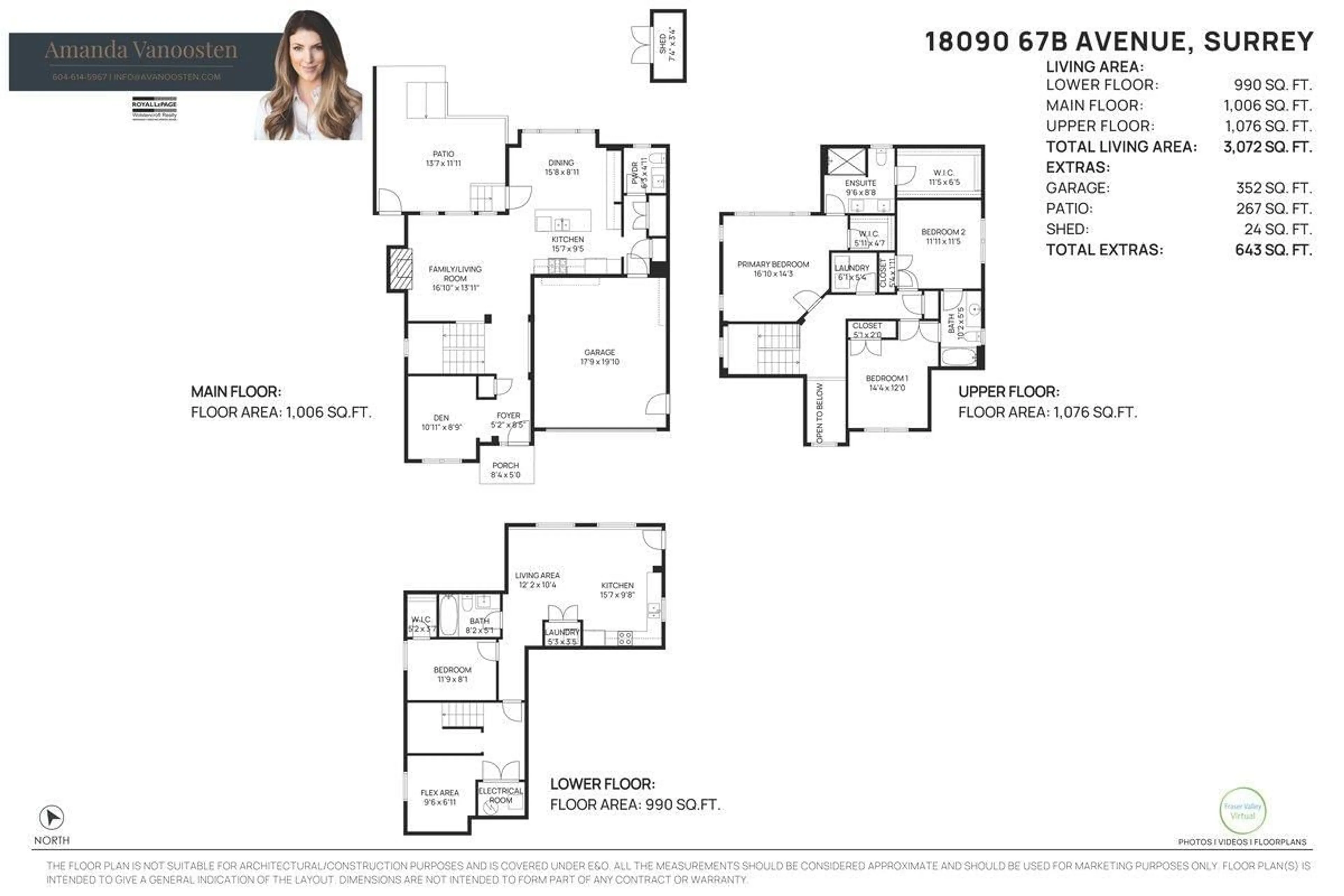Floor plan for 18090 67B AVENUE, Surrey British Columbia V3S7B2