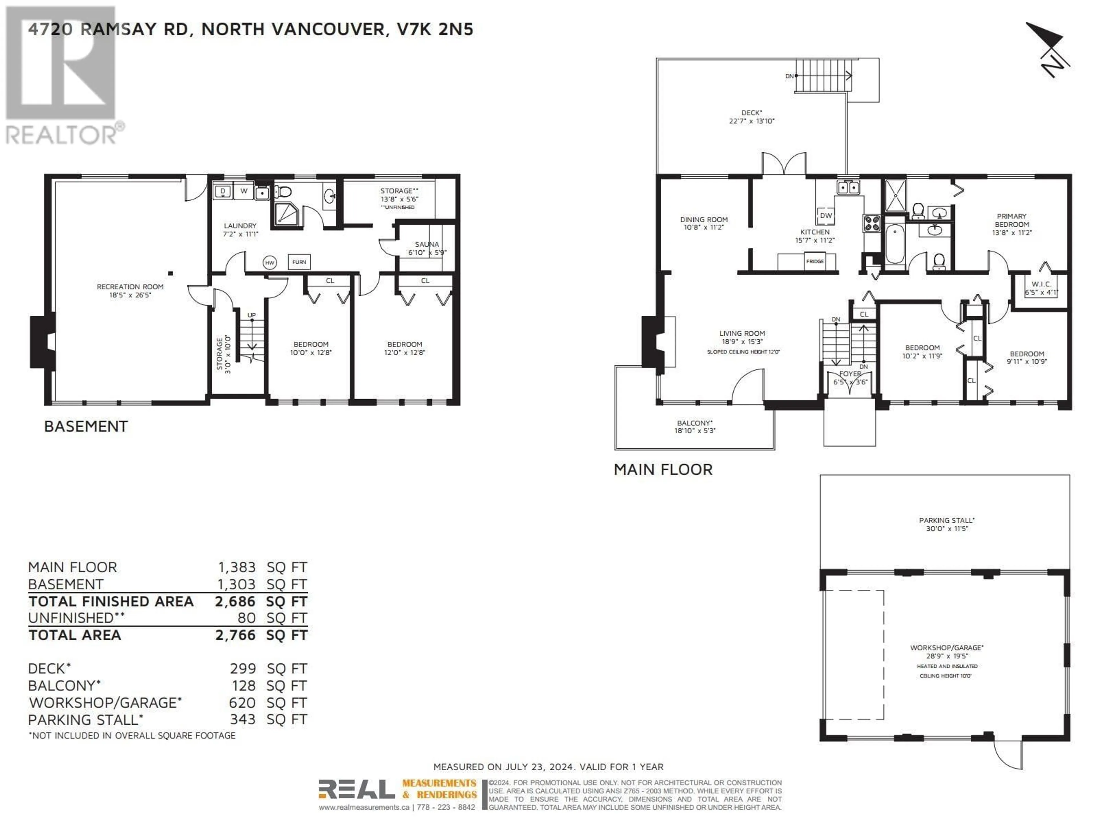 Floor plan for 4720 RAMSAY ROAD, North Vancouver British Columbia V7K2N5