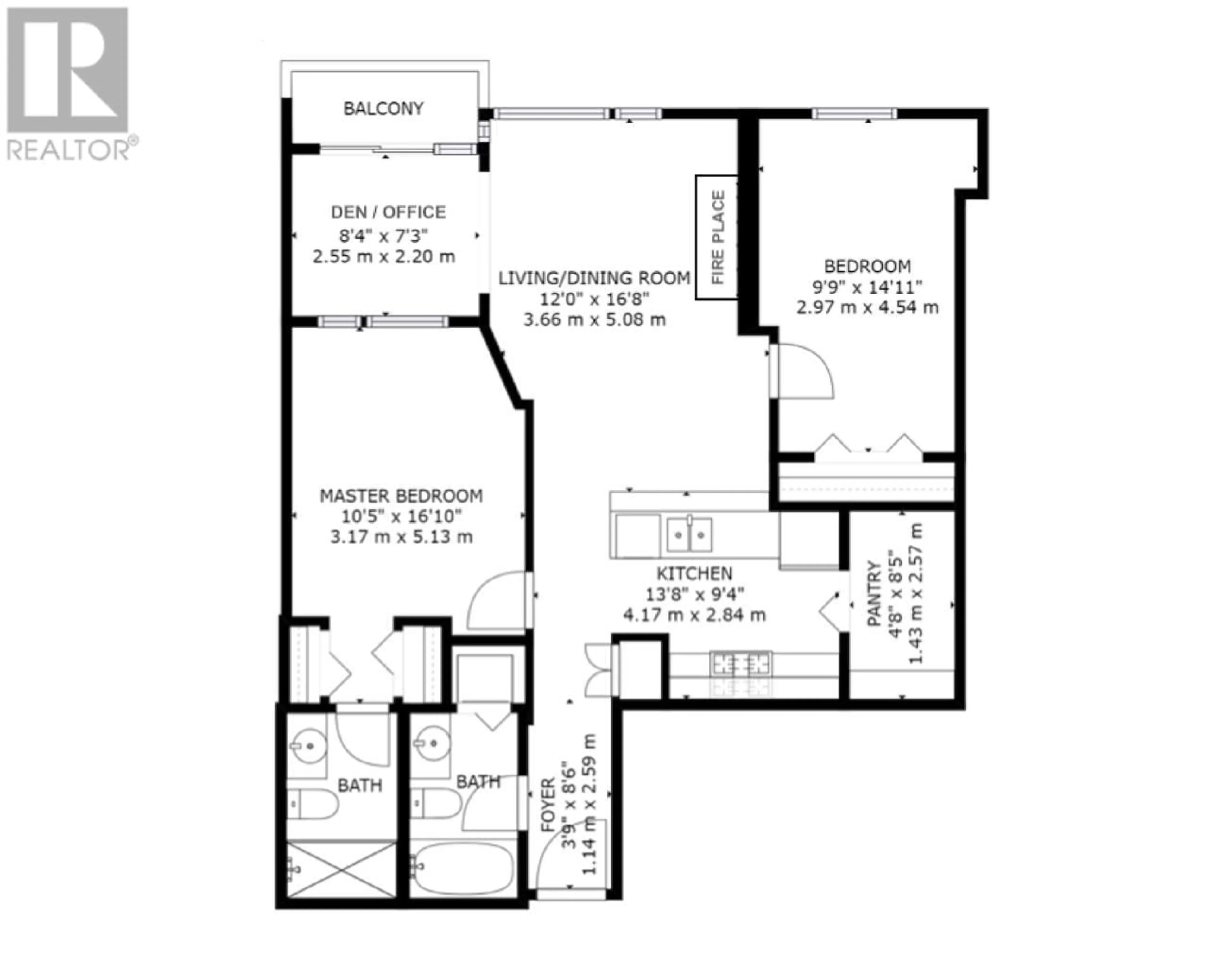 Floor plan for 608 2655 CRANBERRY DRIVE, Vancouver British Columbia V6K4V5