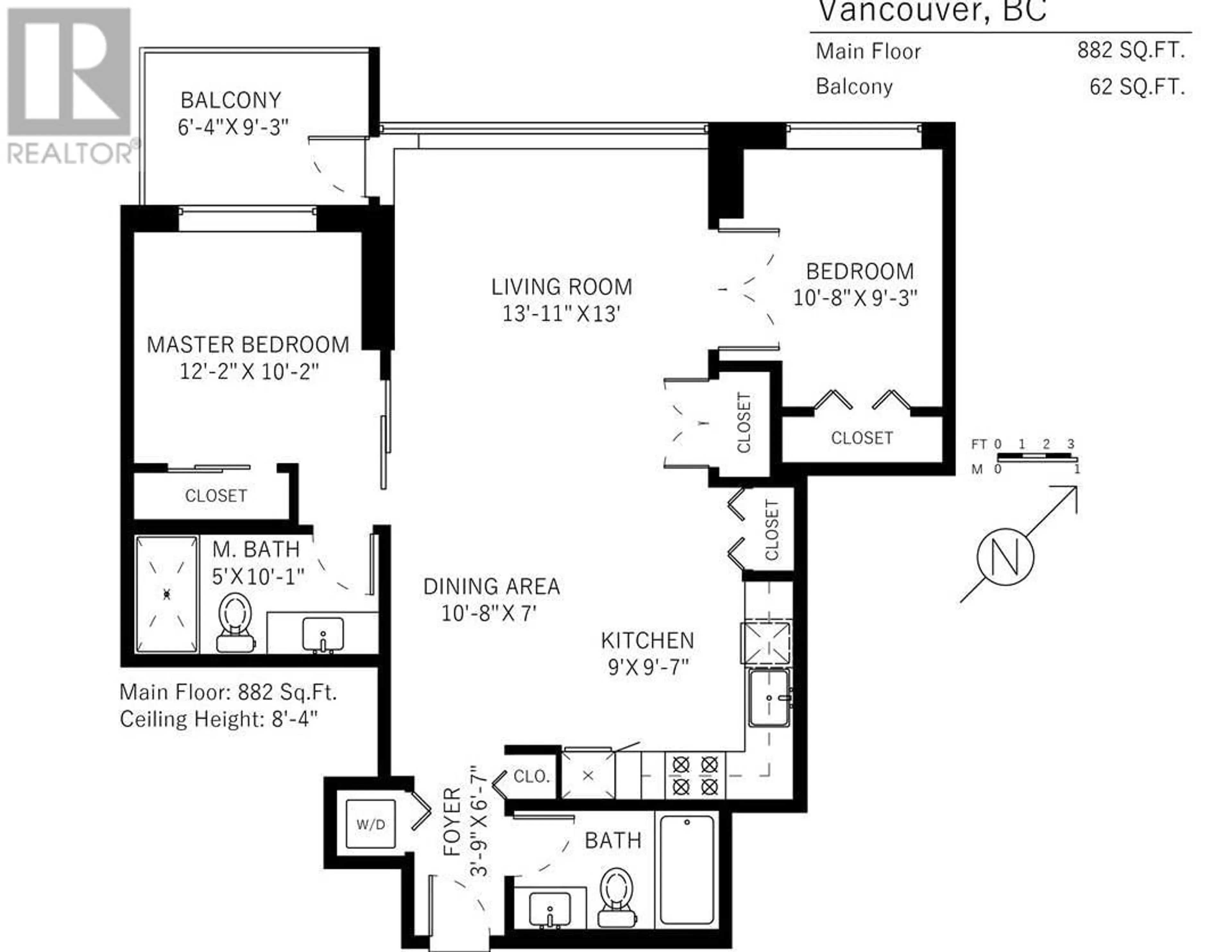 Floor plan for 702 1833 CROWE STREET, Vancouver British Columbia V5Y0A2