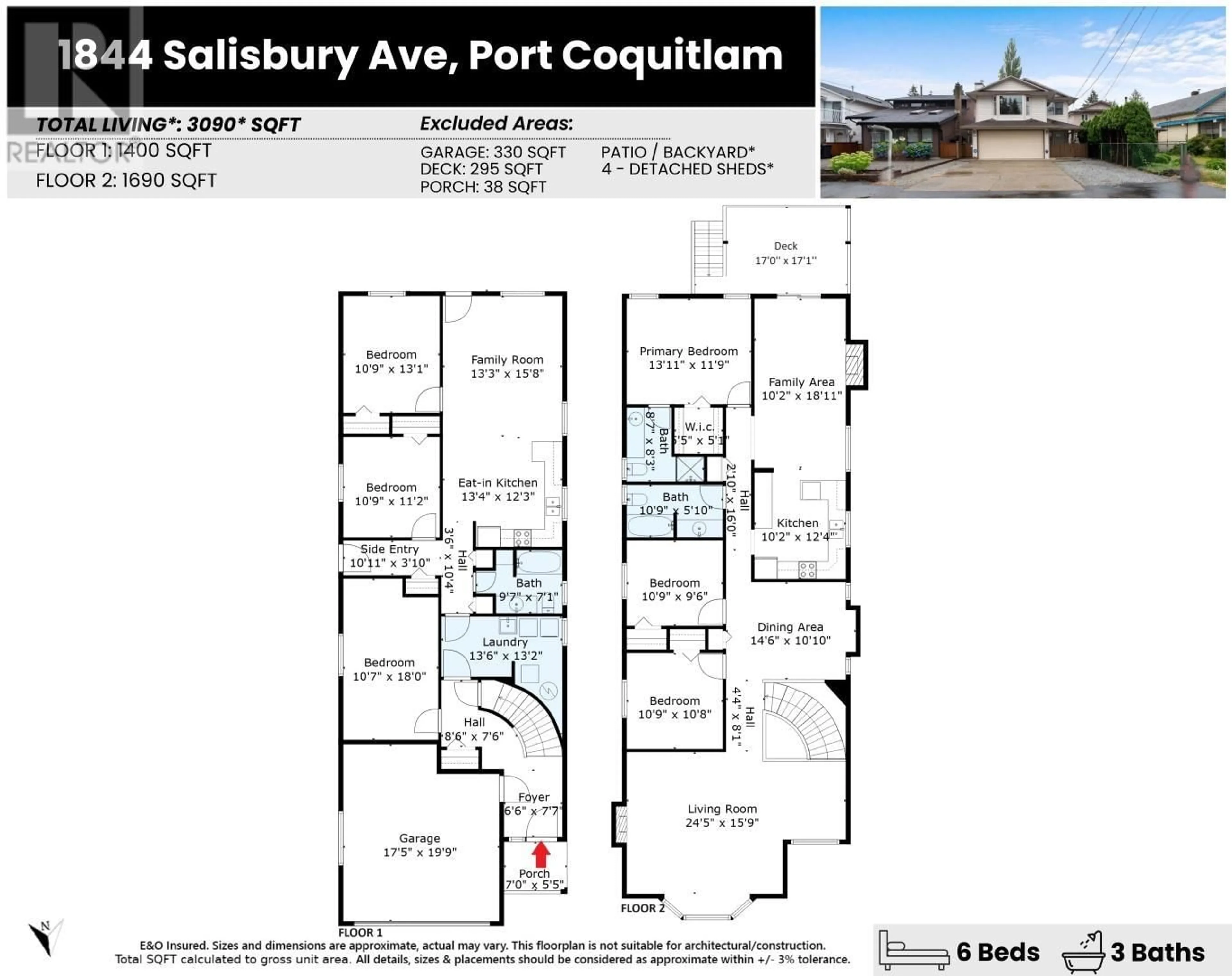 Floor plan for 1844 SALISBURY AVENUE, Port Coquitlam British Columbia V3B1X7