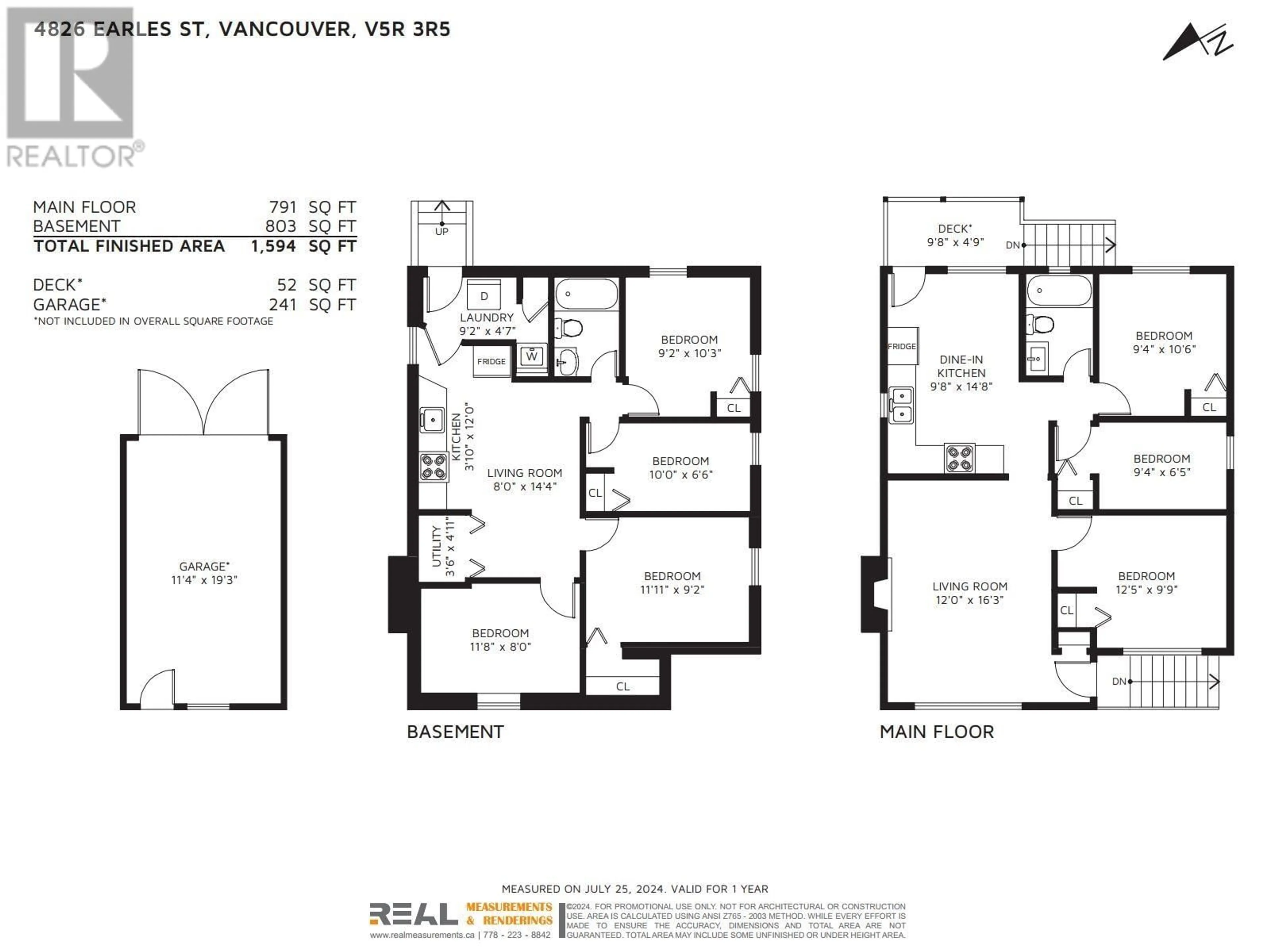 Floor plan for 4826 EARLES STREET, Vancouver British Columbia V5R3R5