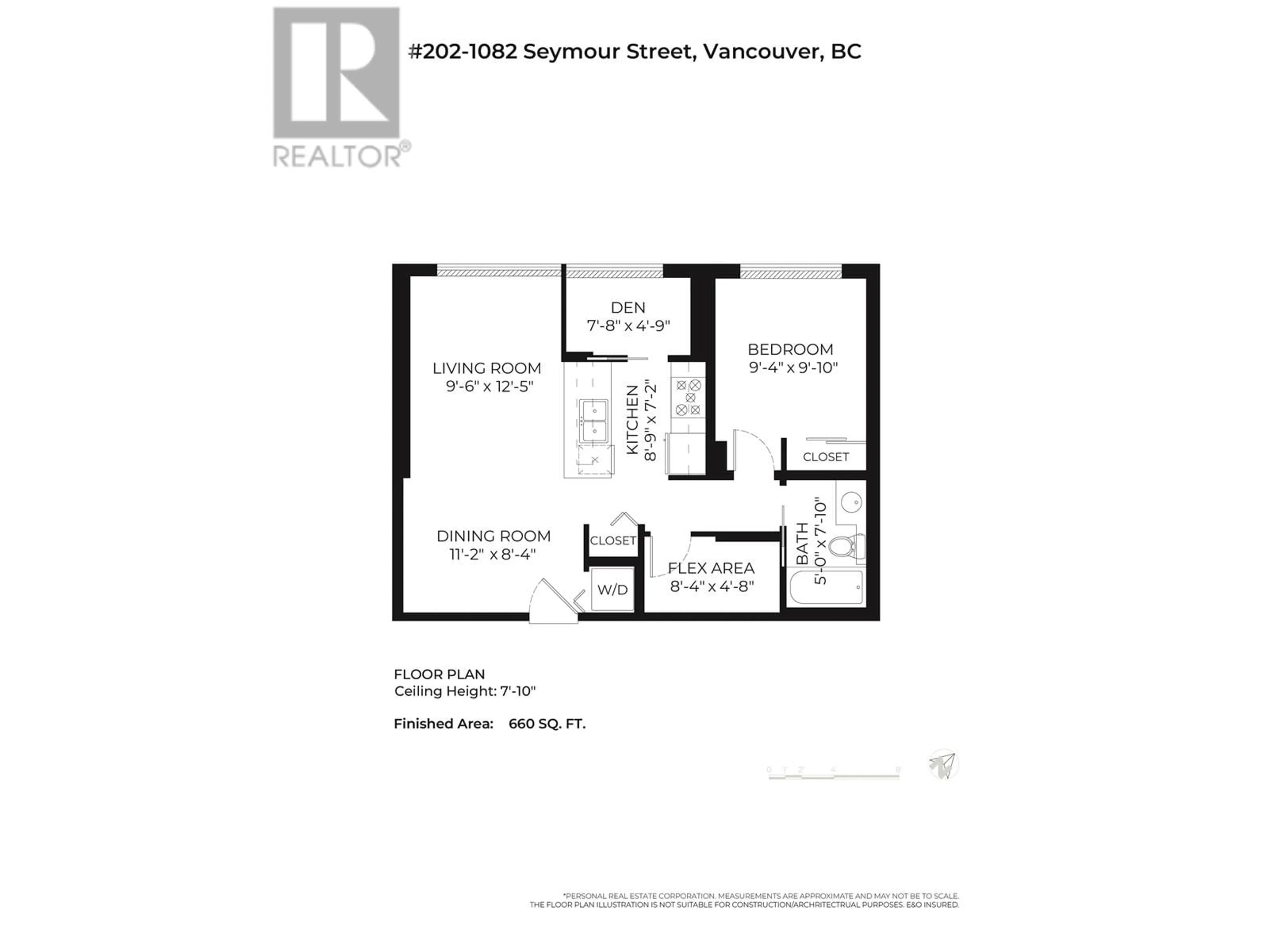 Floor plan for 202 1082 SEYMOUR STREET, Vancouver British Columbia V6B1X9