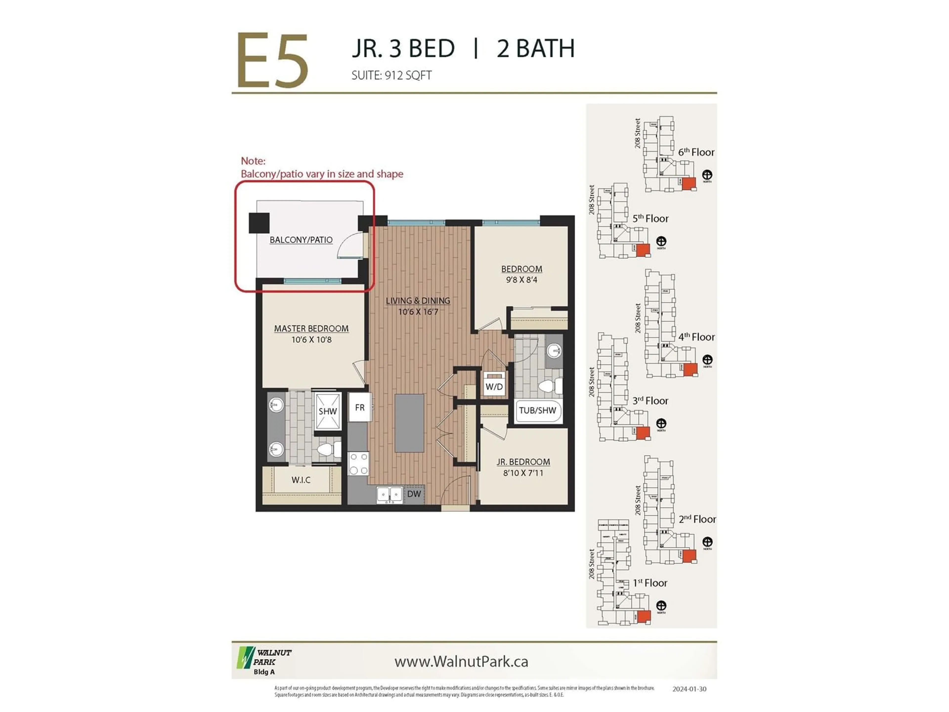 Floor plan for A415 - 8233 208B, Langley British Columbia V0V0V0