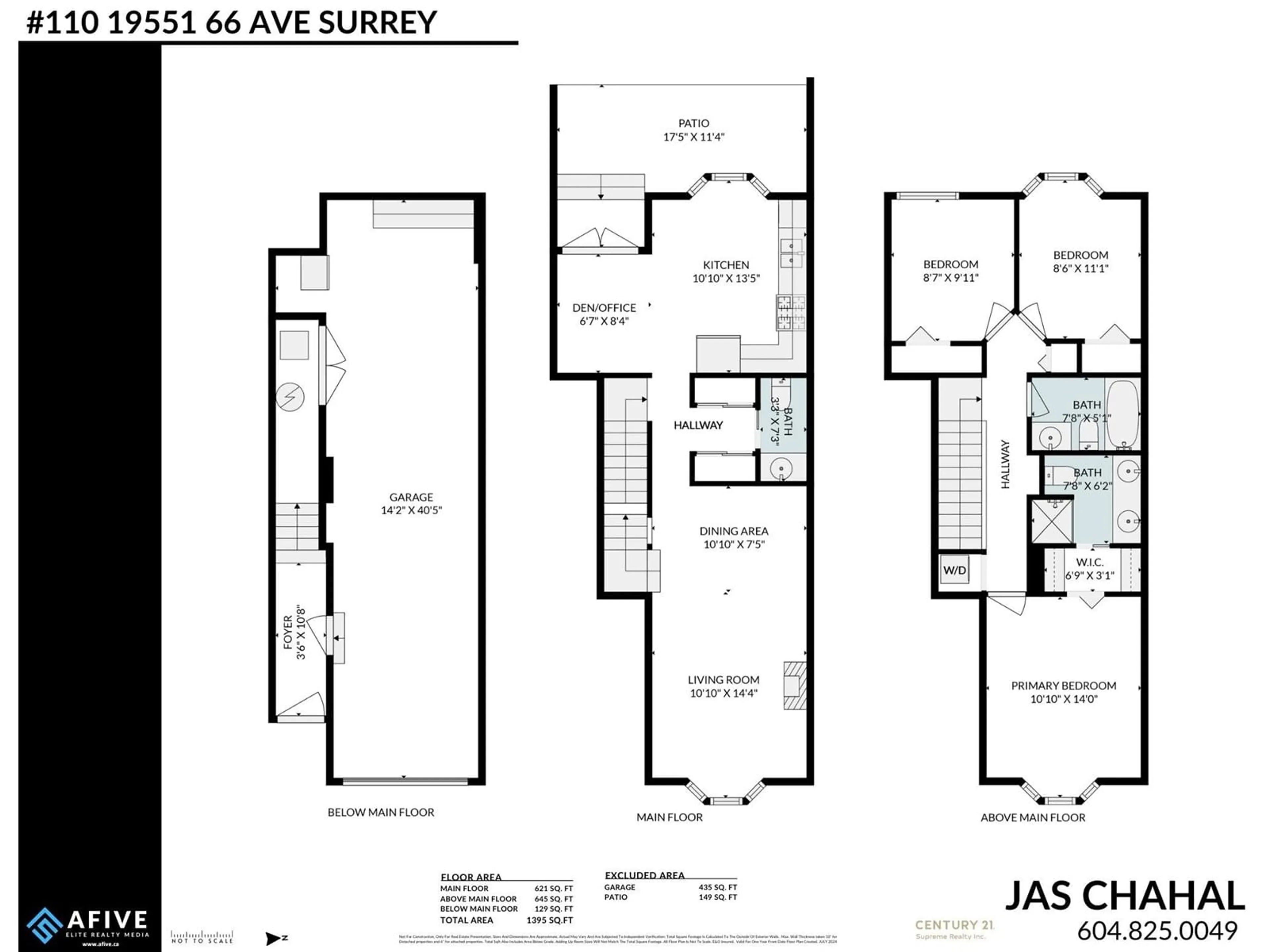 Floor plan for 110 19551 66 AVENUE, Surrey British Columbia V4N0Z5