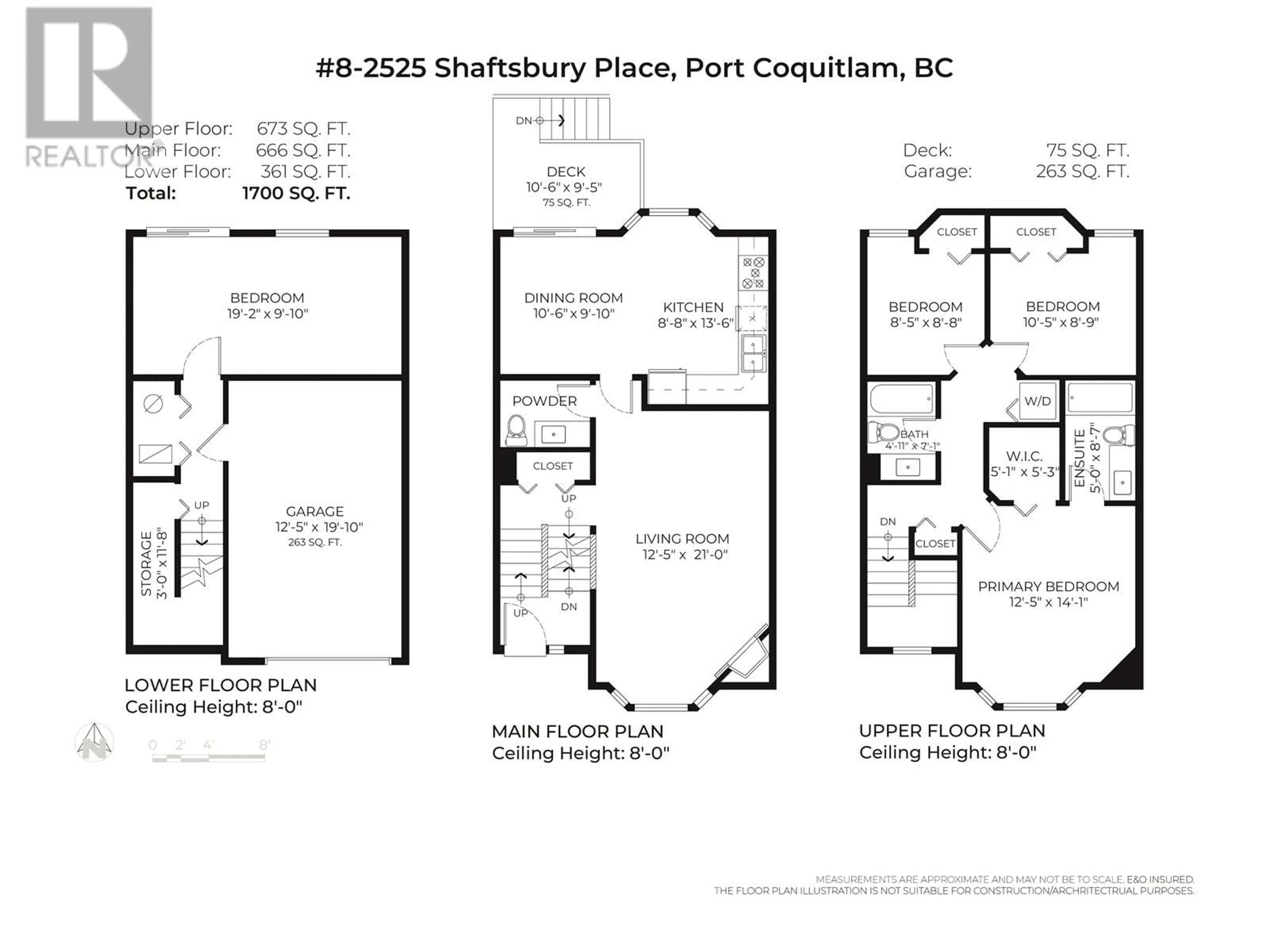 Floor plan for 8 2525 SHAFTSBURY PLACE, Port Coquitlam British Columbia V3B4P2