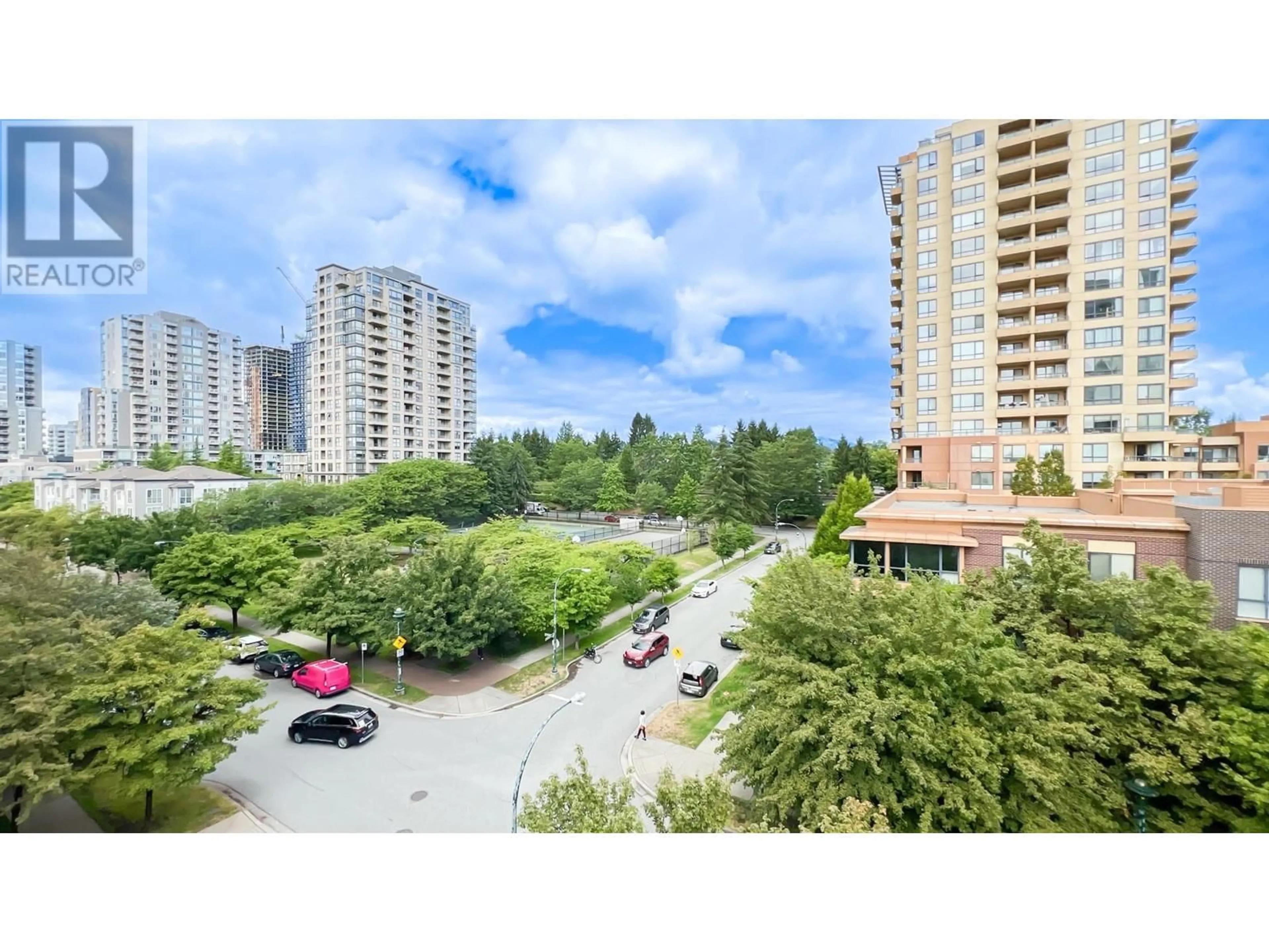 A pic from exterior of the house or condo, the view of city buildings for 612 3588 CROWLEY DRIVE, Vancouver British Columbia V5R6H3