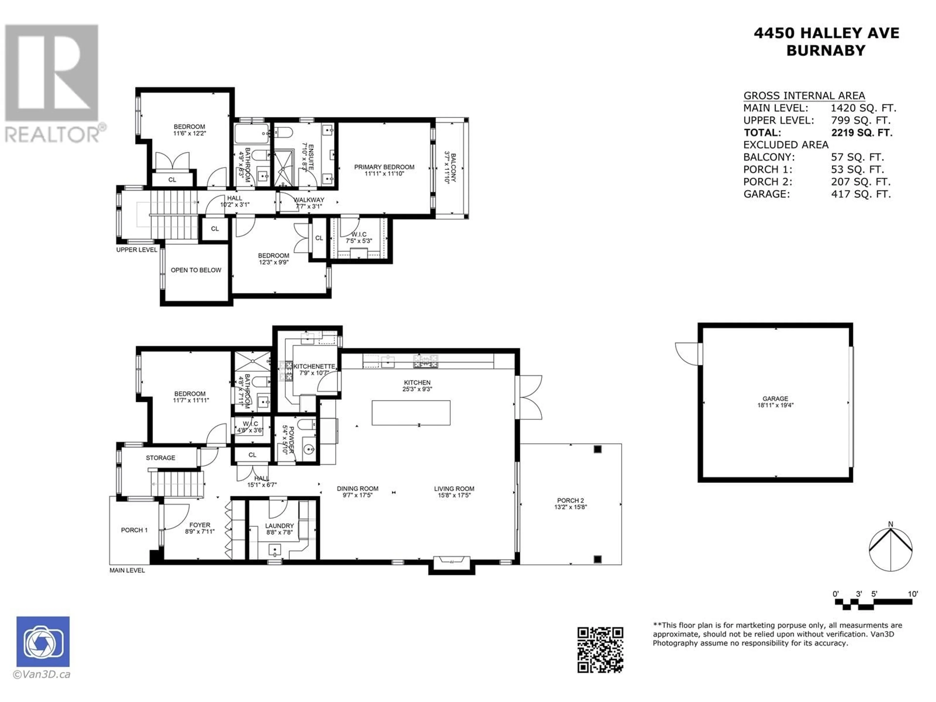 Floor plan for 4452 HALLEY AVENUE, Burnaby British Columbia V5G3E1