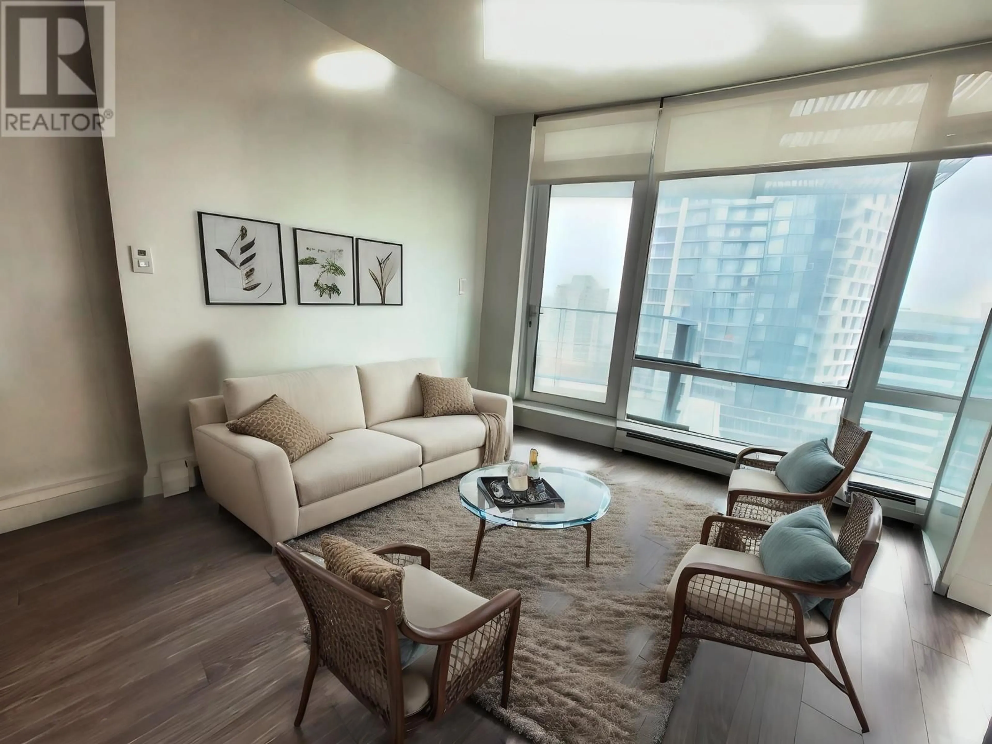 Living room with furniture, unknown for 2501 - 1283 HOWE STREET, Vancouver British Columbia V6Z0E3
