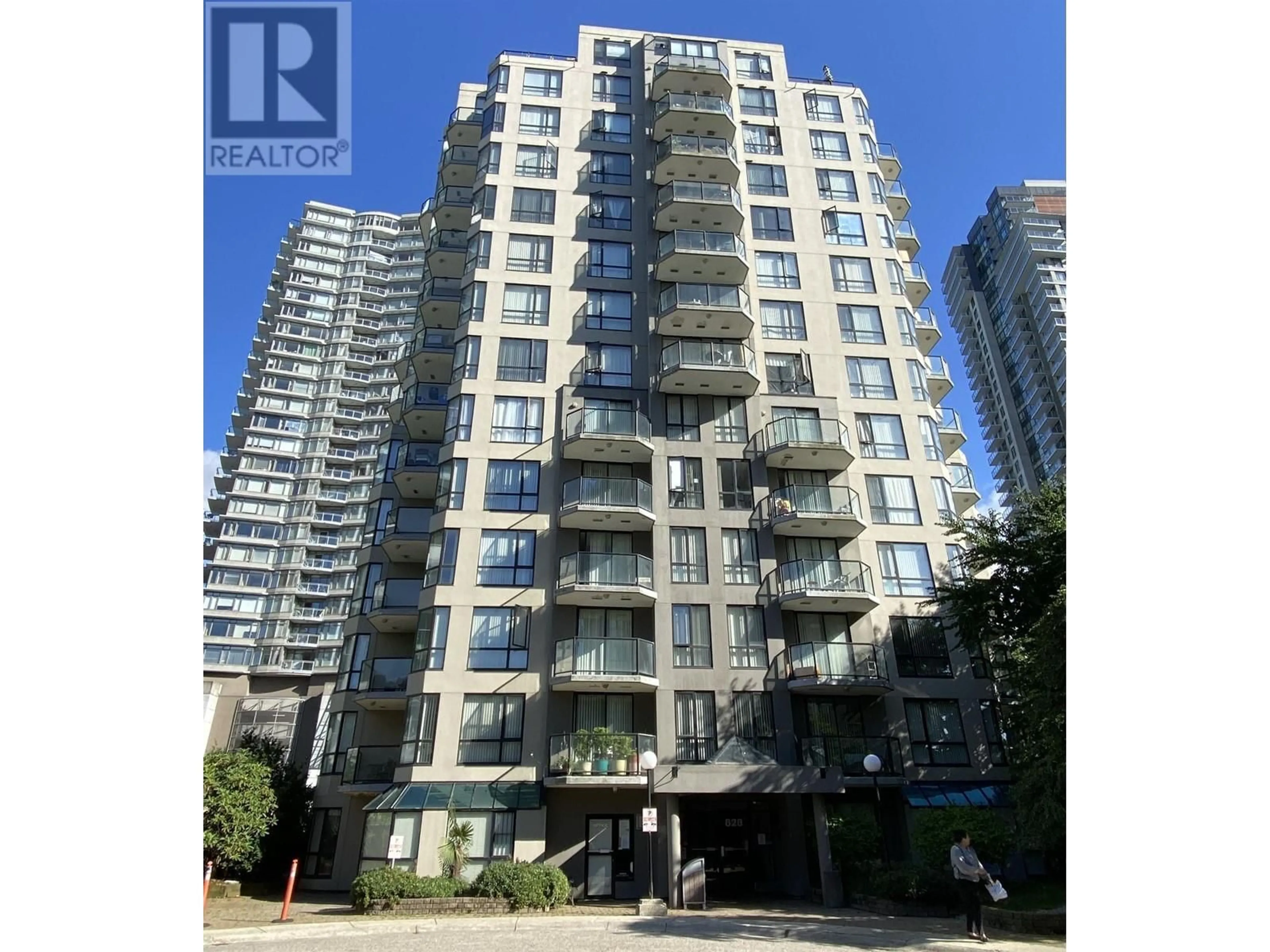 A pic from exterior of the house or condo, the street view for 805 828 AGNES STREET, New Westminster British Columbia V3M6R4